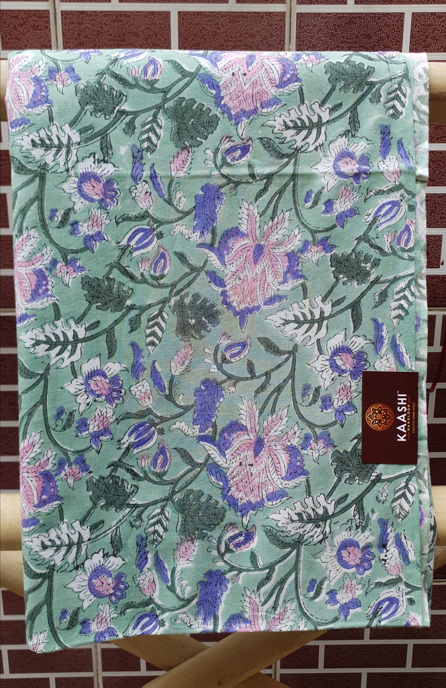 Violet & Green HBP Cotton Suit with Kota Doria Dupatta CKHB-0003
