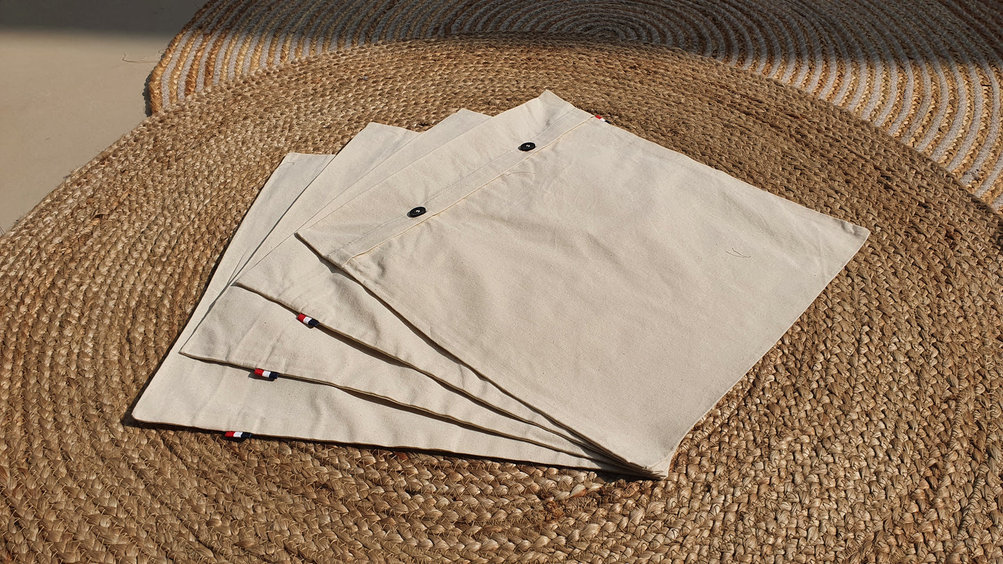 Saree/Suit Storage Sleeve with Button (Non-Dyed)
