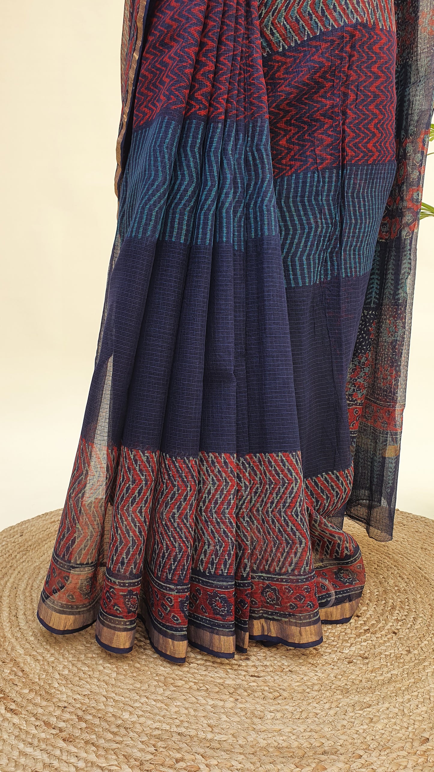 Indigo Kota Doria Saree KDHB-0008