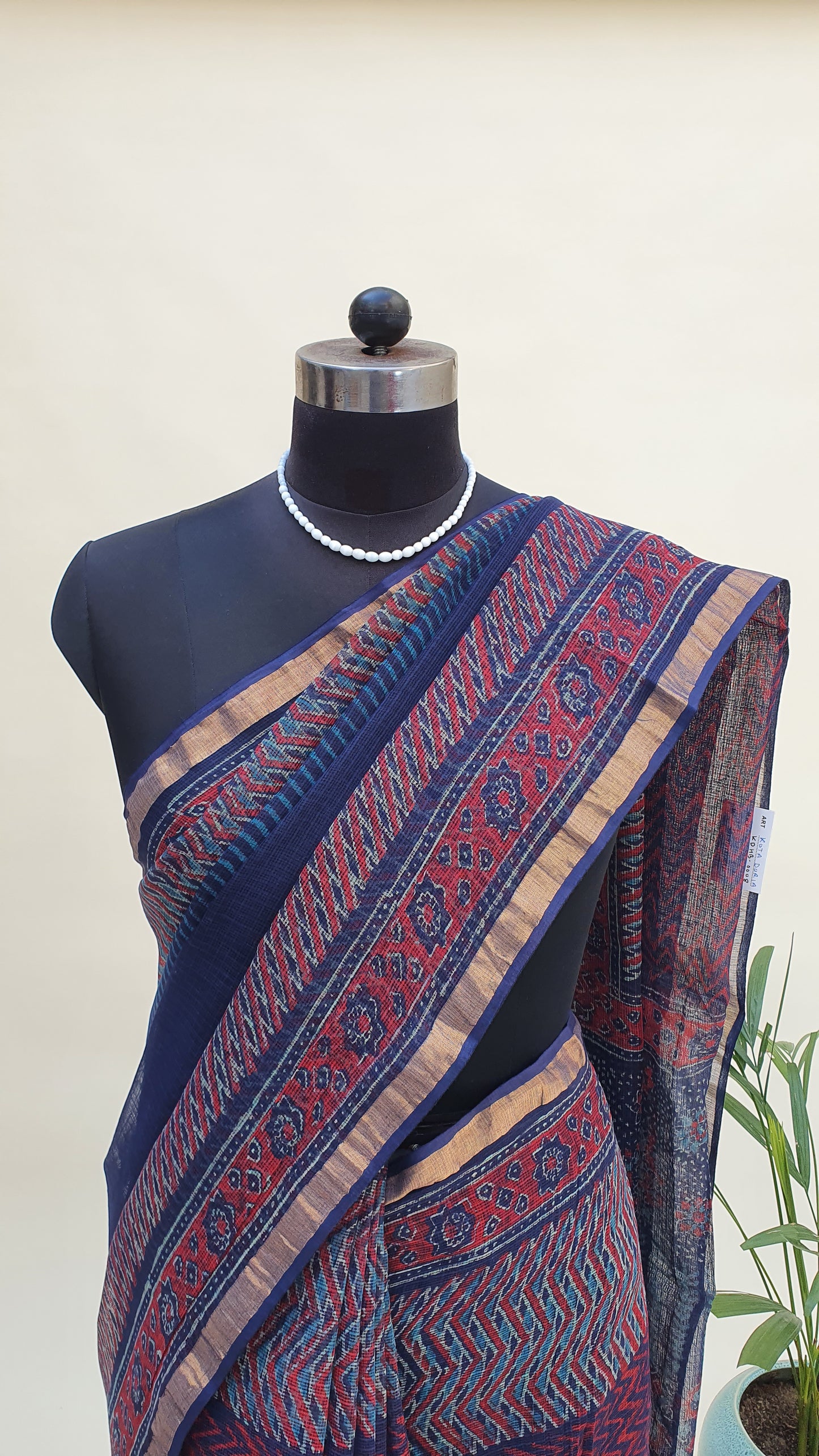 Indigo Kota Doria Saree KDHB-0008