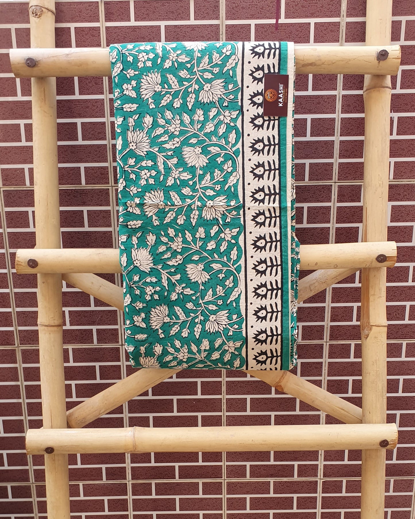 Rama Green HBP Cotton Suit with Mul Dupatta CMHB-0017
