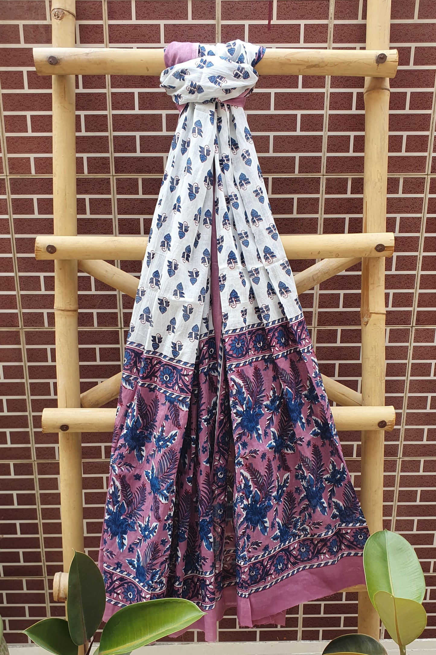 Heather Purple HBP Cotton Suit with Mul Dupatta CMHB-0020