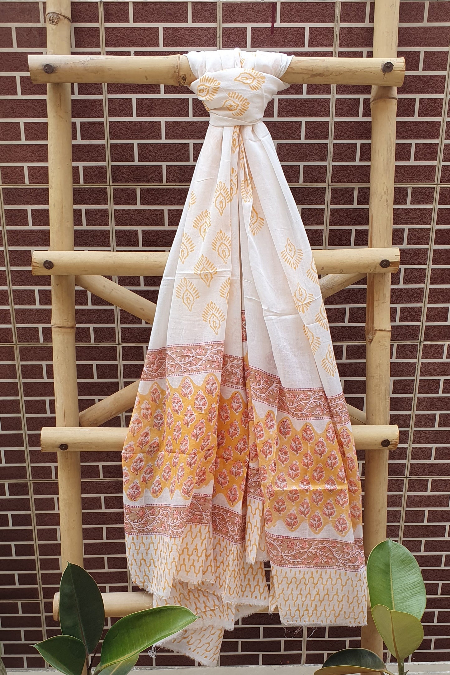 Vanilla Peach HBP Cotton Suit with Mul Dupatta CMHB-0018