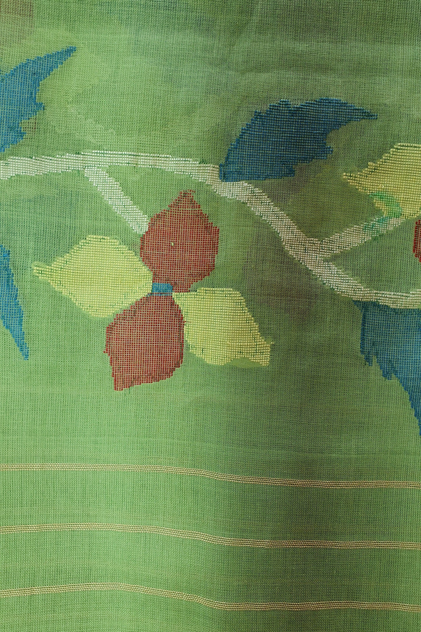 Fern Green Cotton Jamdani Suit JDCC-0003