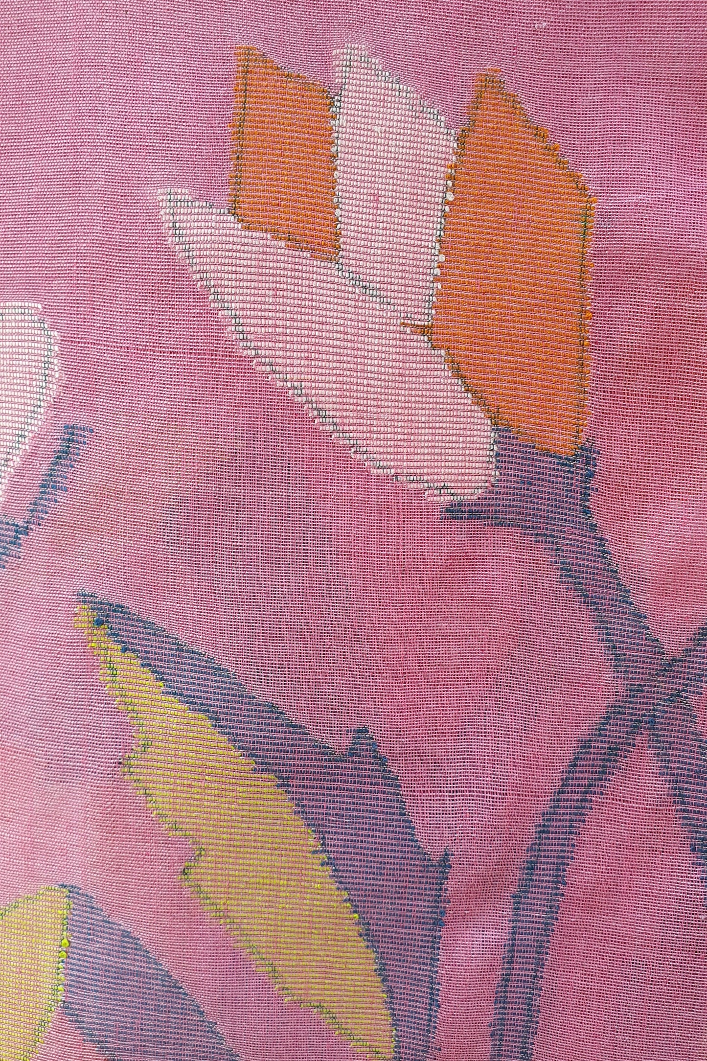 Flamingo Pink Cotton Jamdani Suit JDCC-0007