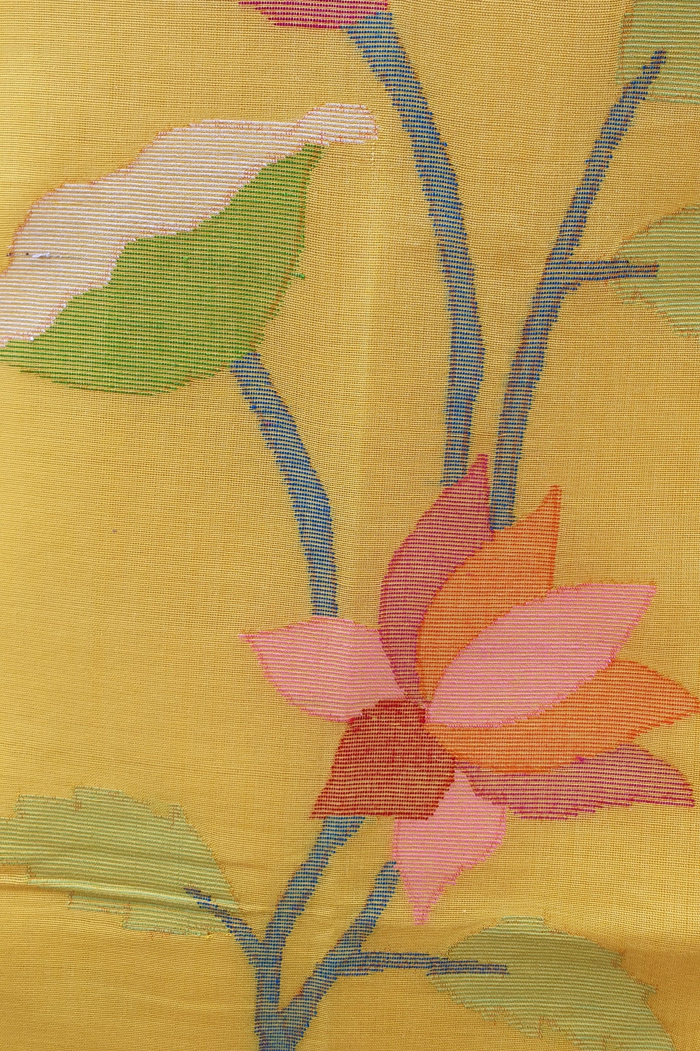 Bright Yellow Cotton Jamdani Suit JDCC-0009