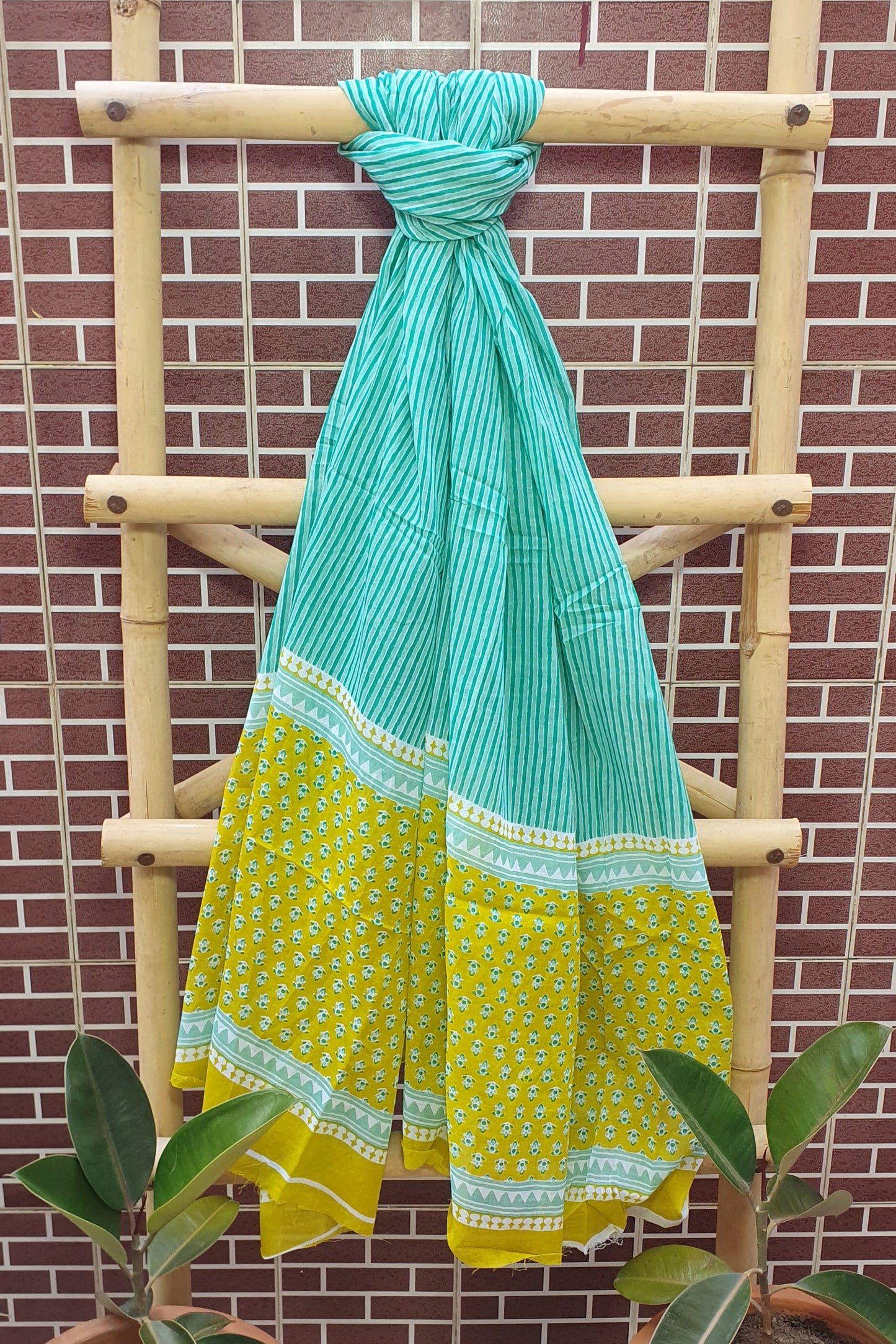 Vector Green HBP Cotton Suit with Mul Dupatta CMHB-0025