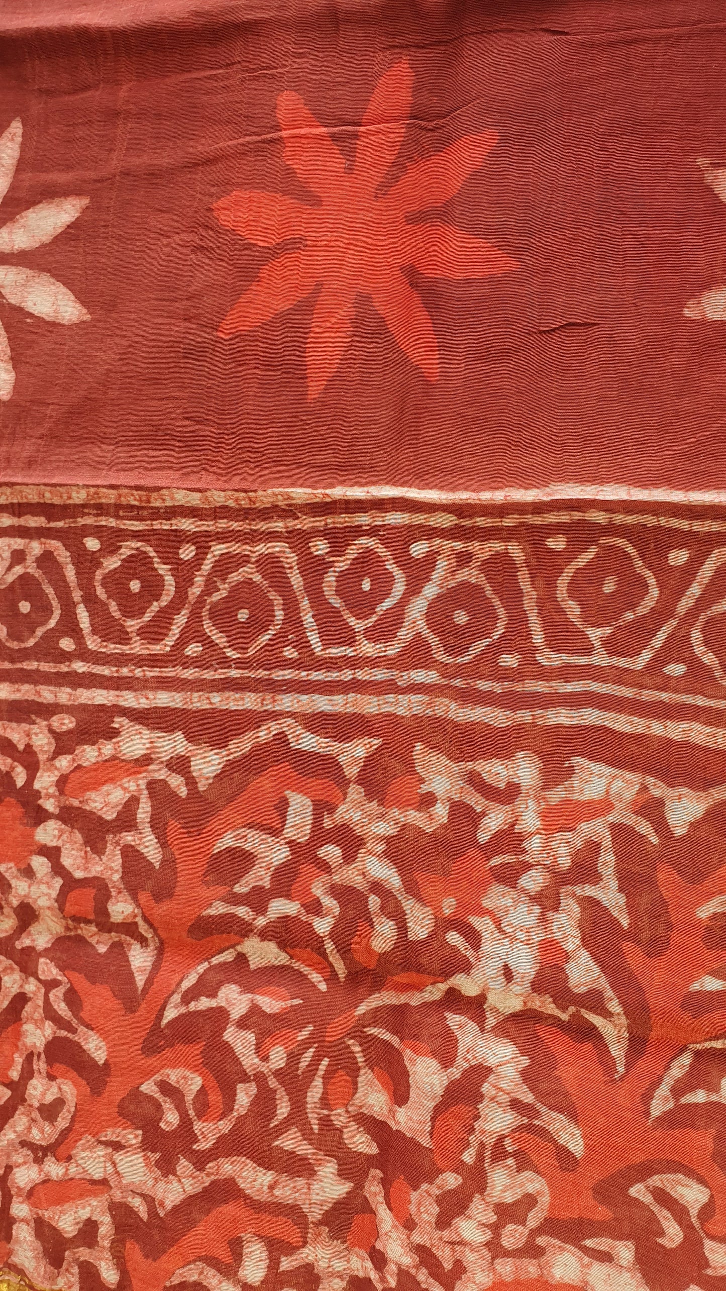 Rust Red Batik Chanderi Suit CHHB-0002