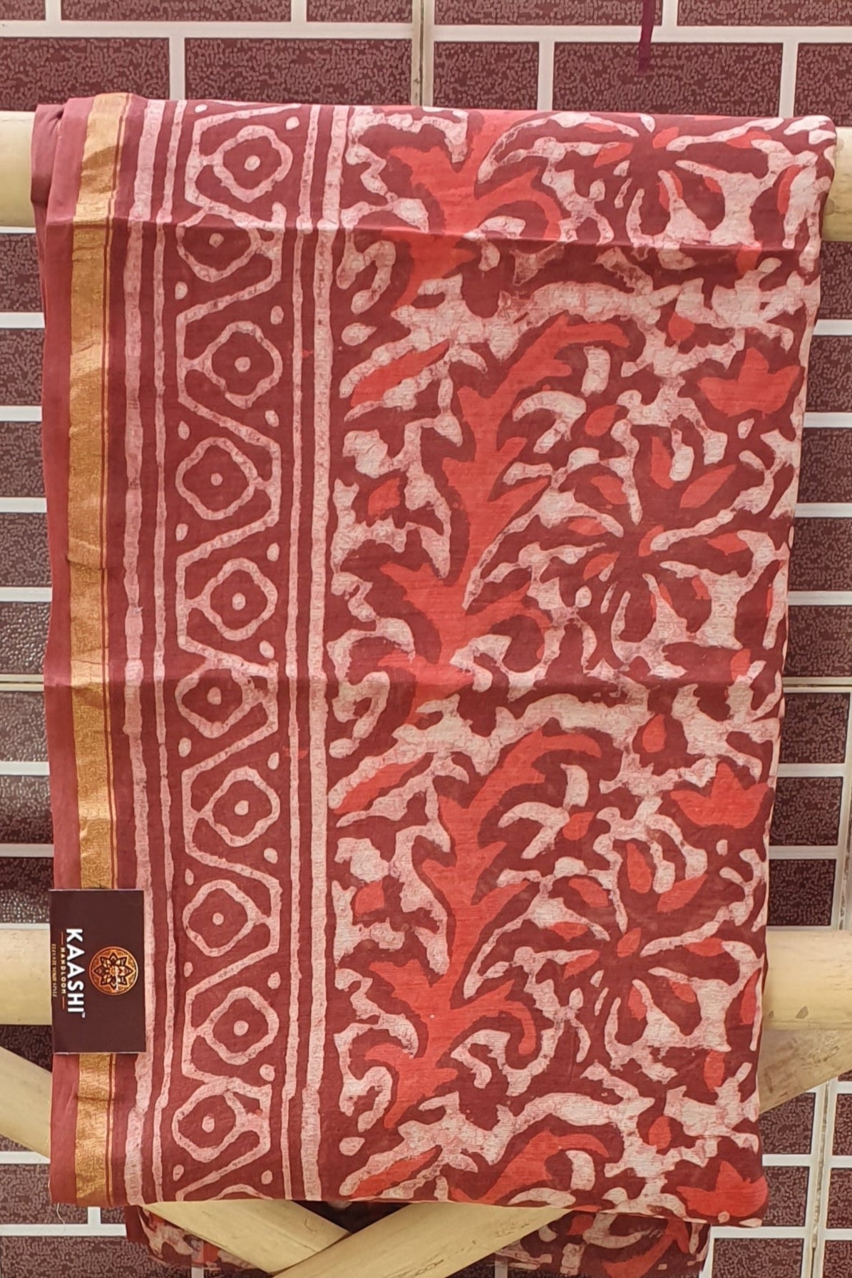 Rust Red Batik Chanderi Suit CHHB-0002