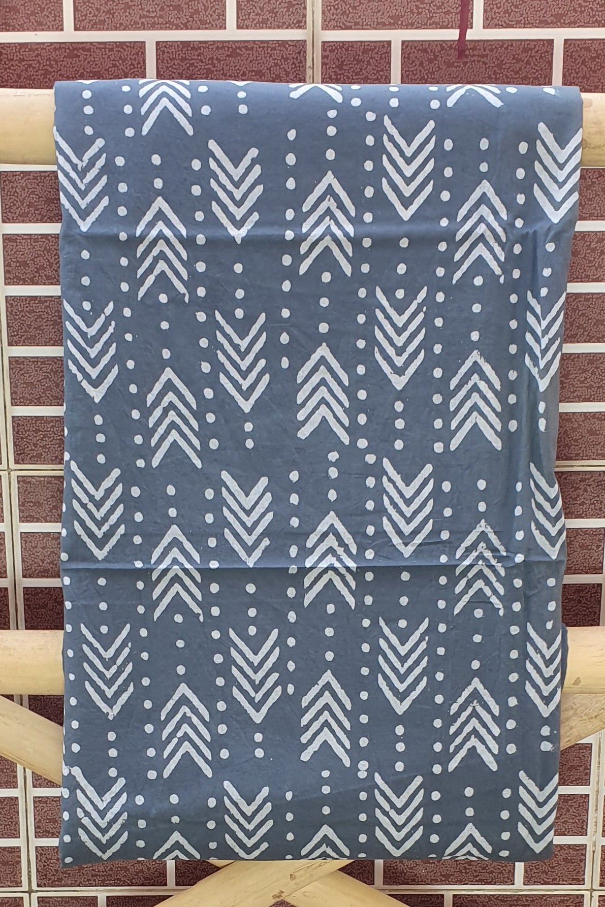 Royal Grey Hand Block Print Chanderi Suit CHHB-0003