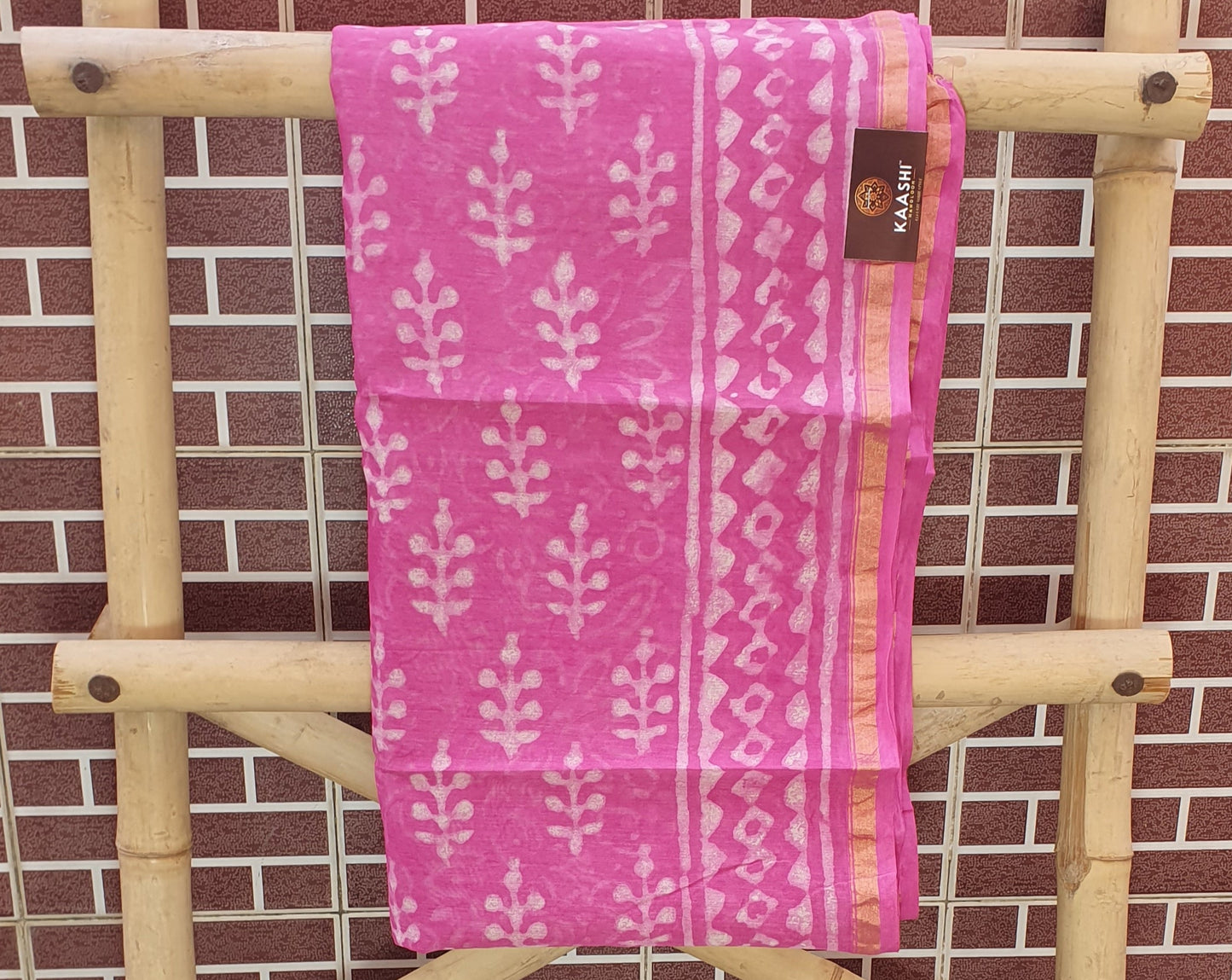 Barbie Pink Hand Block Print Chanderi Suit CHHB-0011