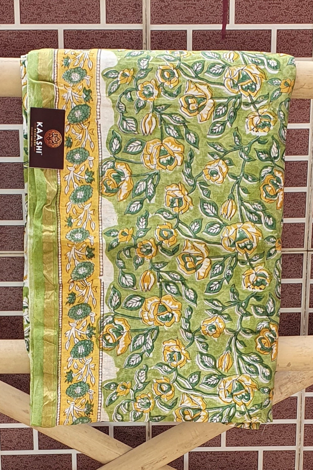Jade Green Hand Block Print Chanderi Suit CHHB-0006