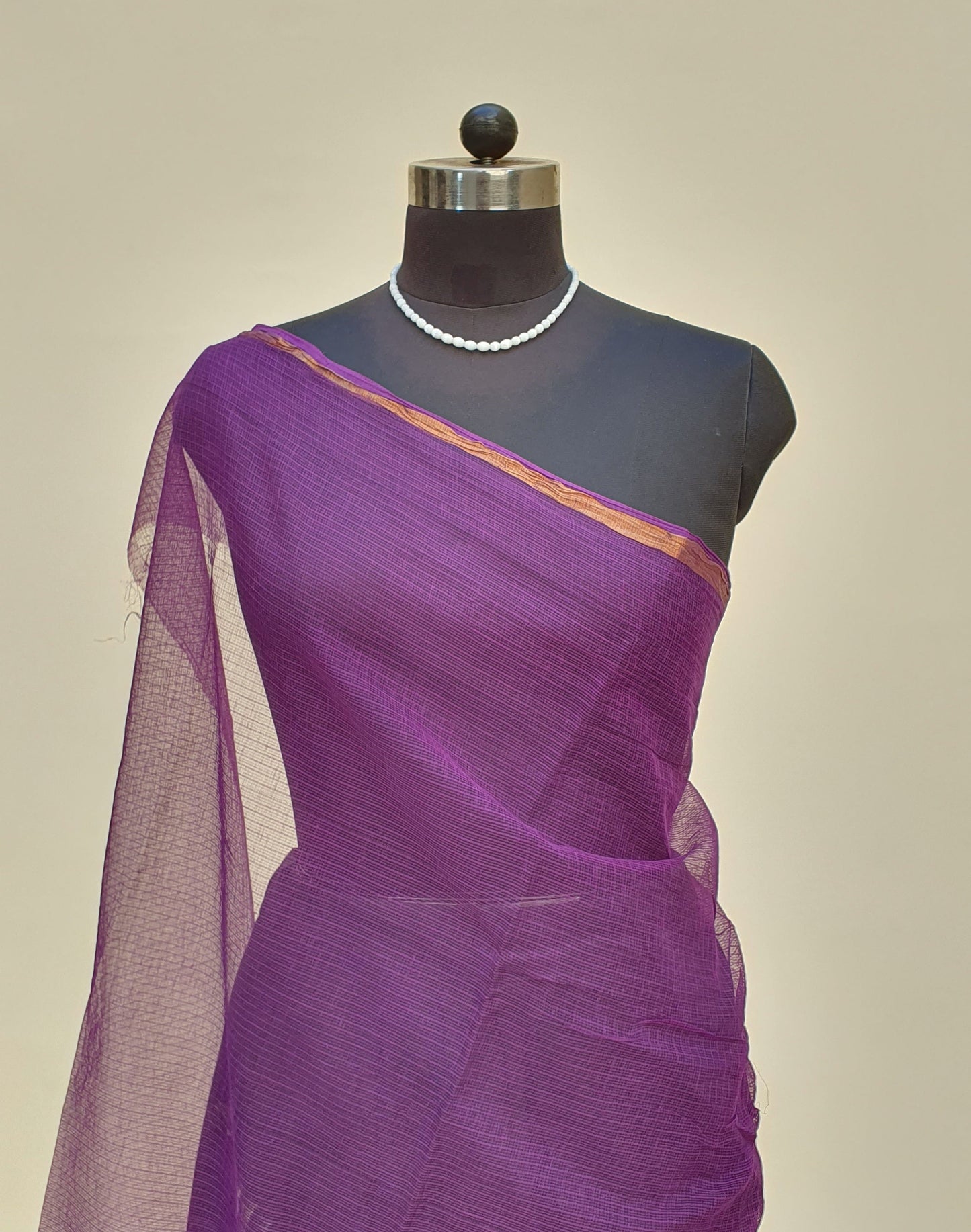 Baingany Leheriya Kota Doria Saree | Kaashi Handloom