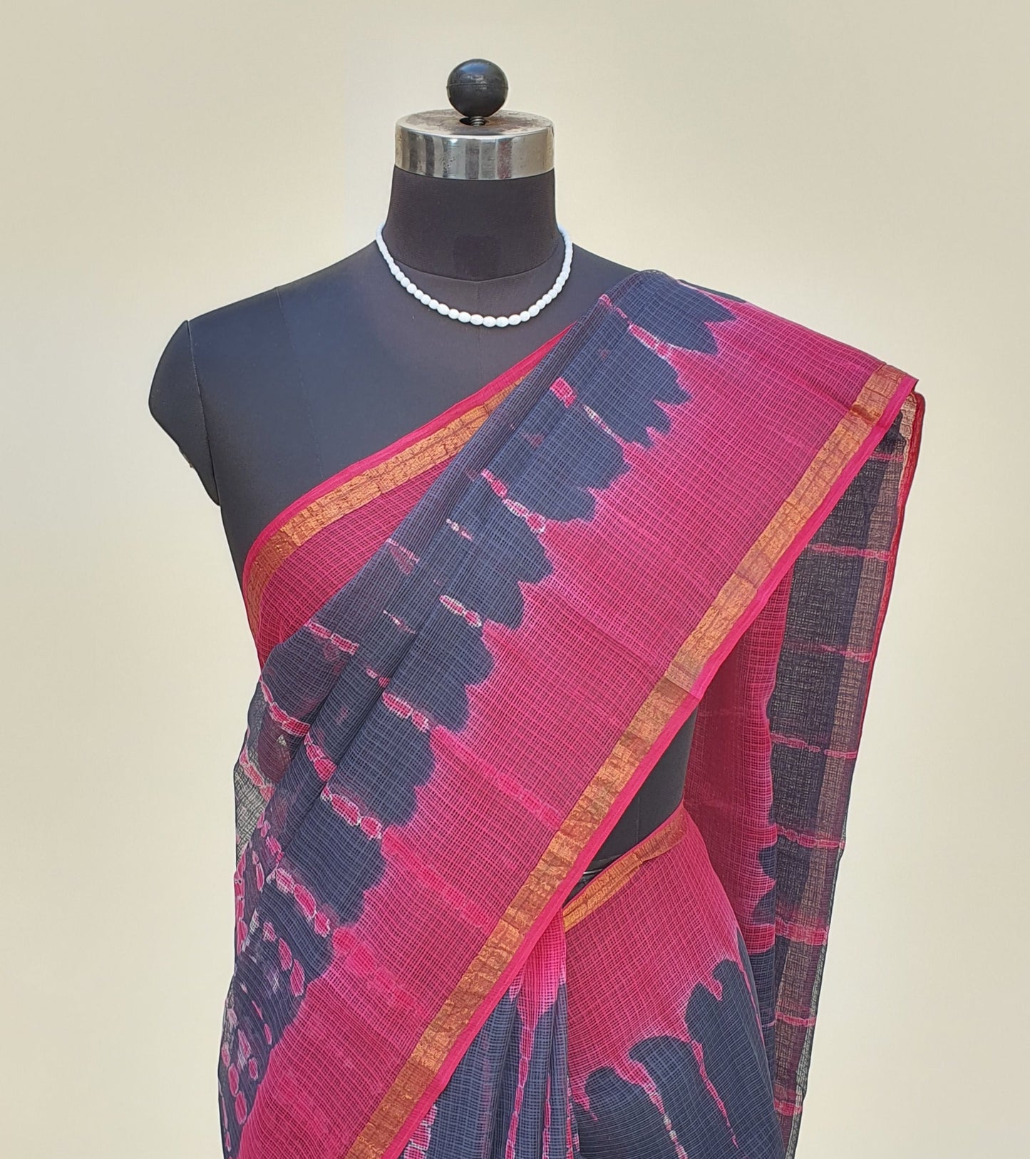 Pink Kota Doria Saree | Kaashi Handloom