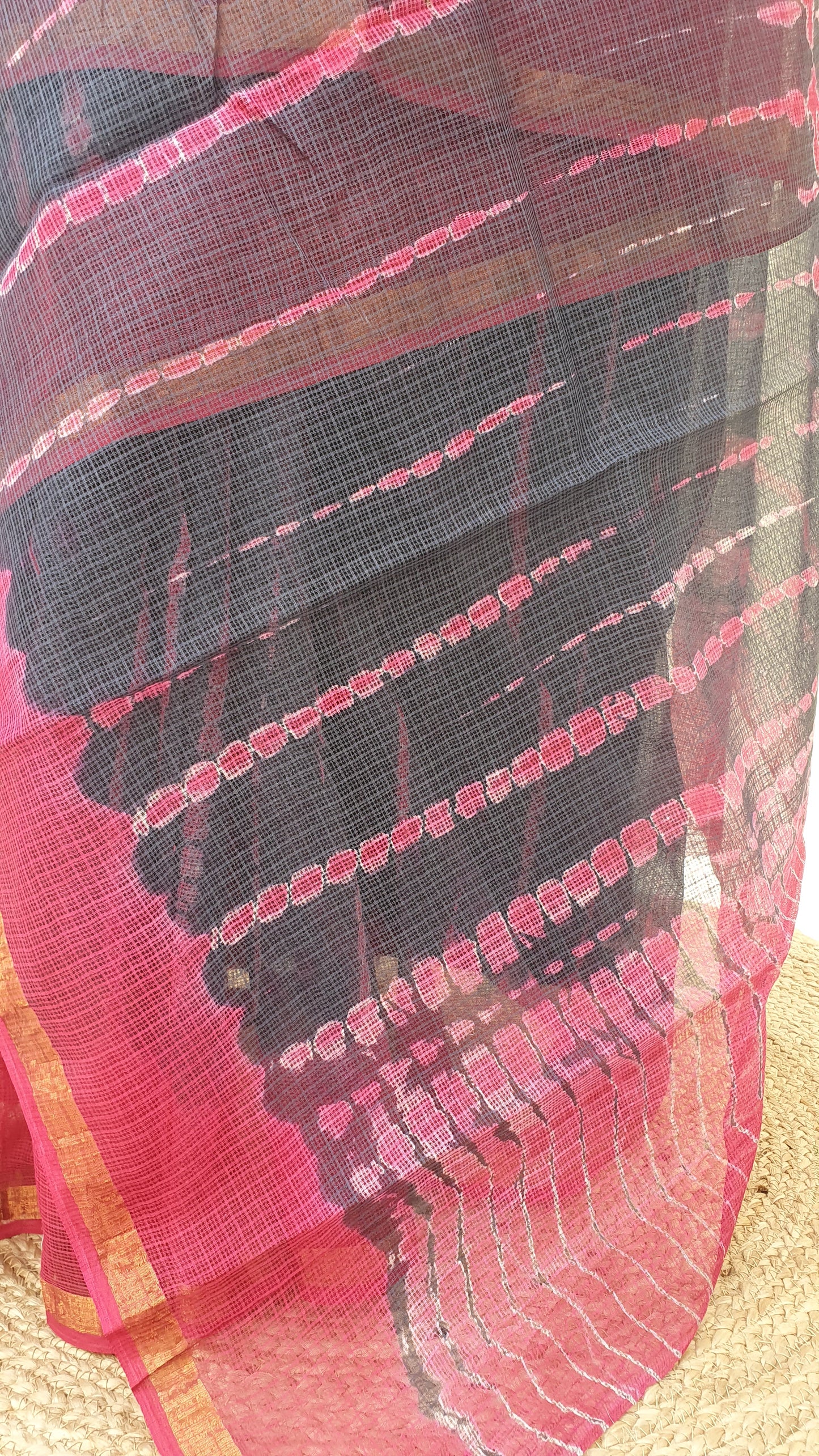 Pink Kota Doria Saree | Kaashi Handloom