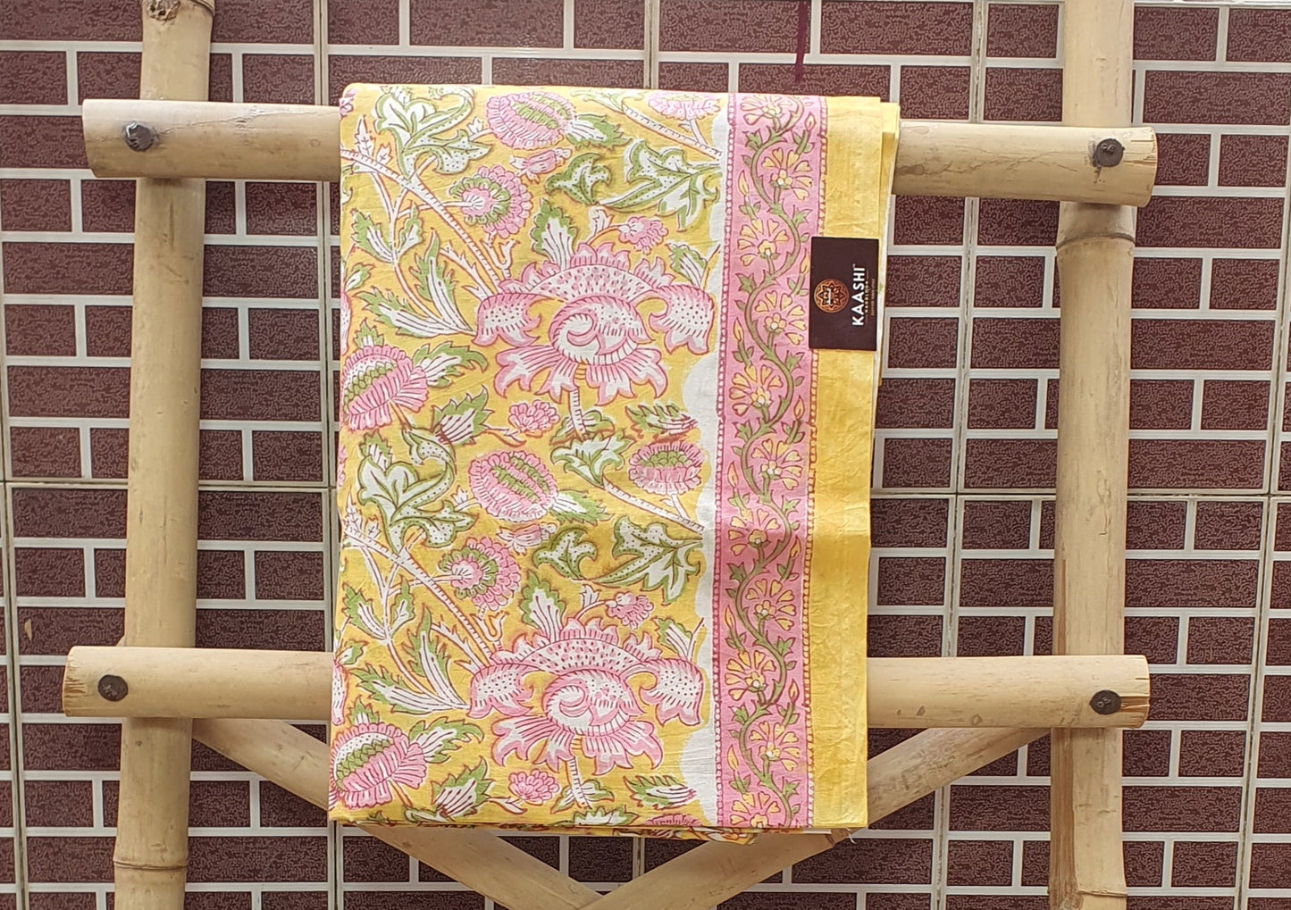 Hand Block Printed Cotton Suit with Linen Dupatta