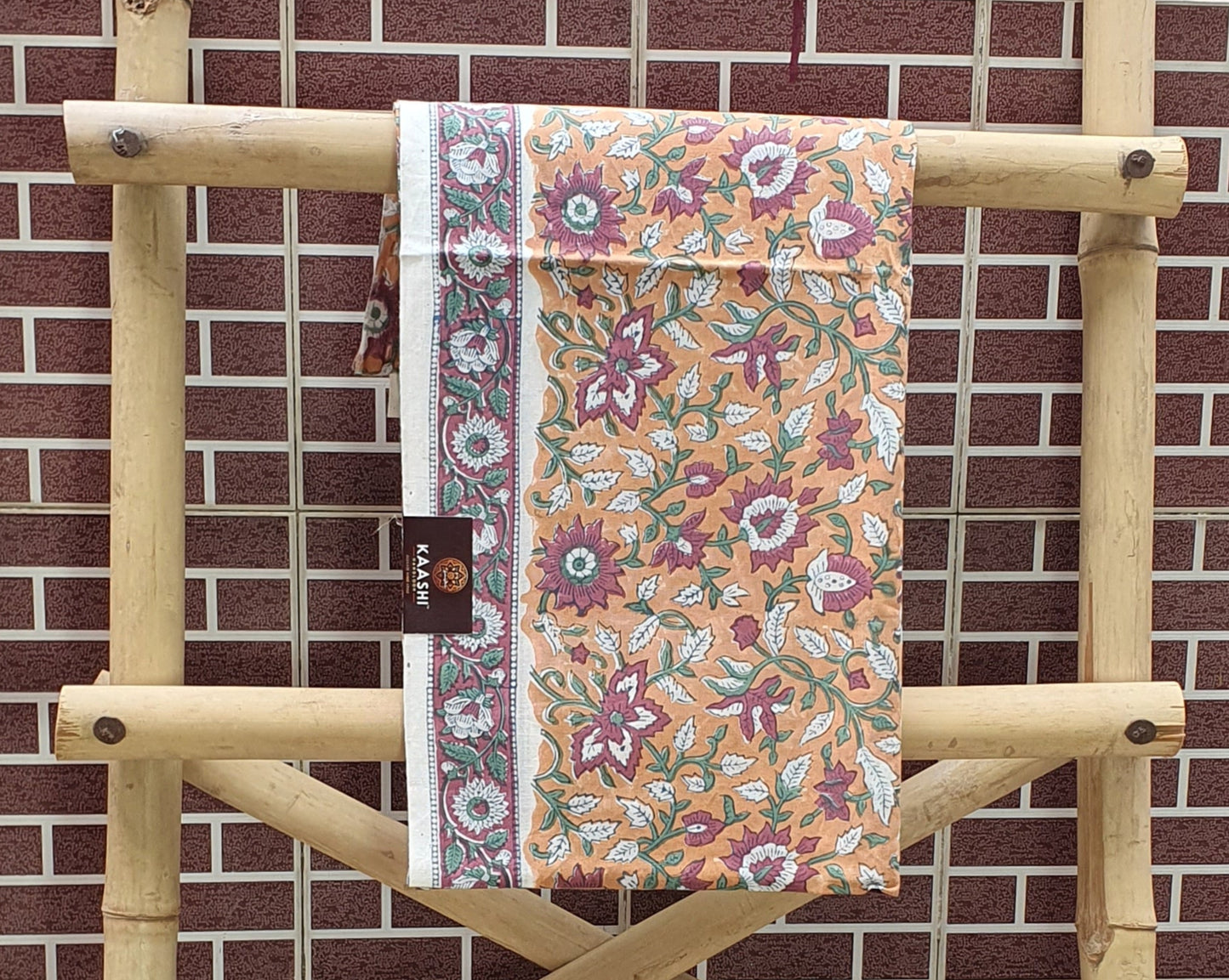 Burnt Copper HBP Print Cotton Suit with Linen Dupatta CLHB-0004