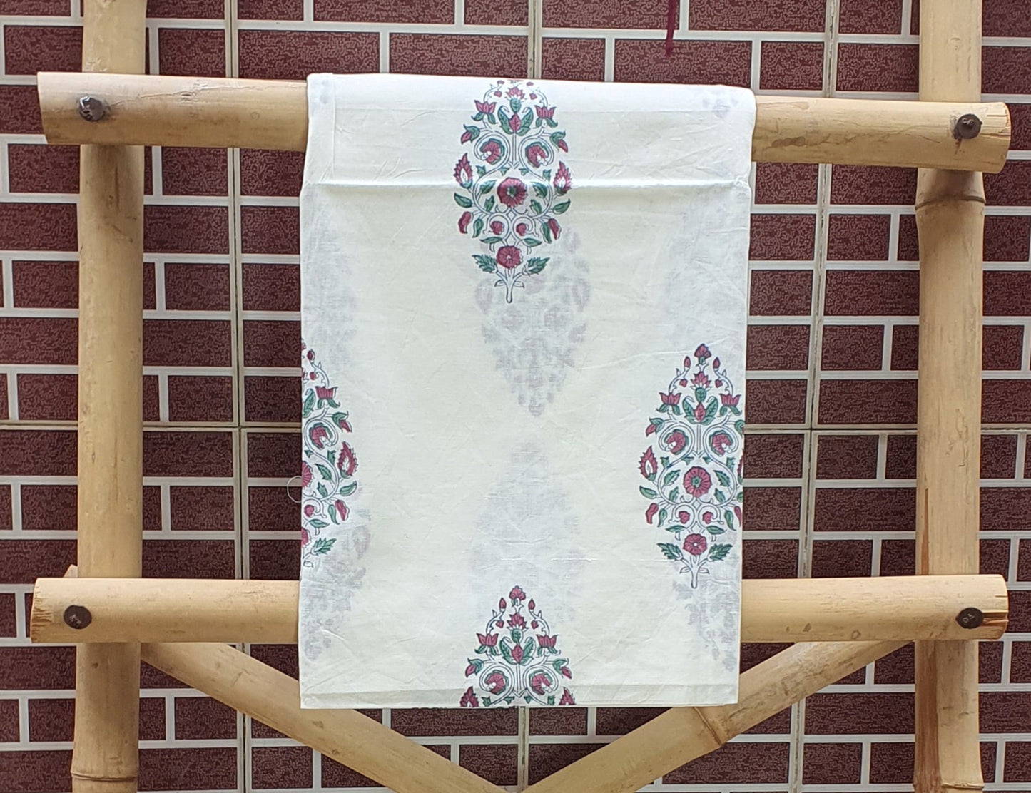 Burnt Copper HBP Print Cotton Suit with Linen Dupatta CLHB-0004