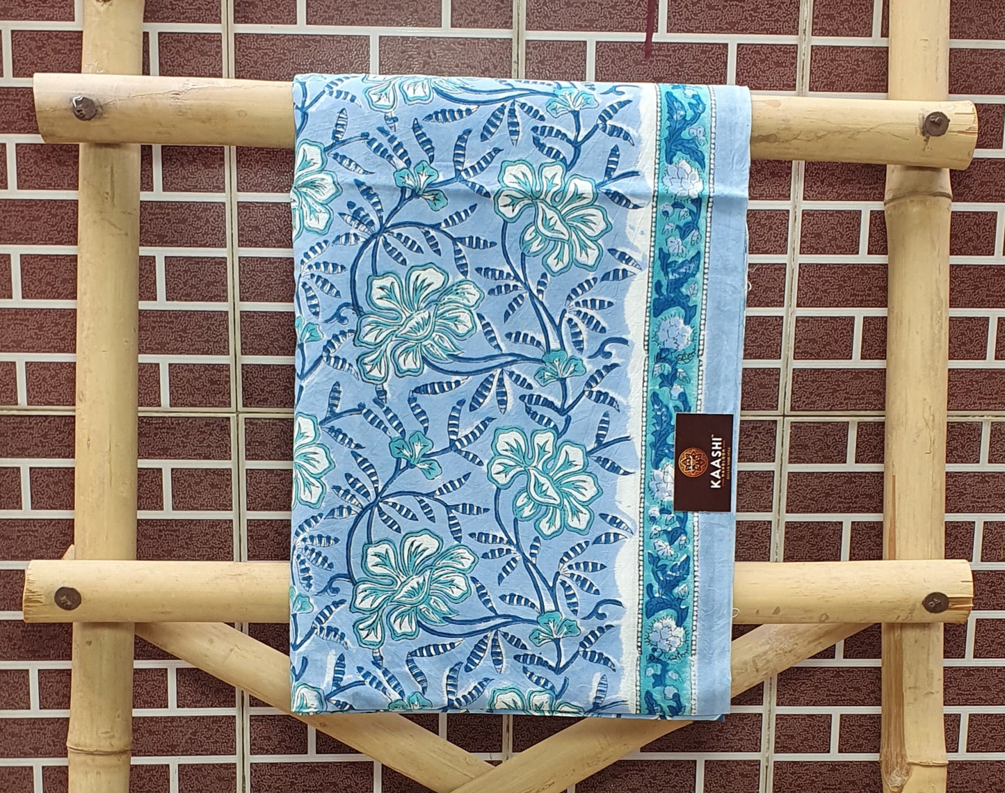 Blue HBP Cotton Suit with Kota Doria Dupatta