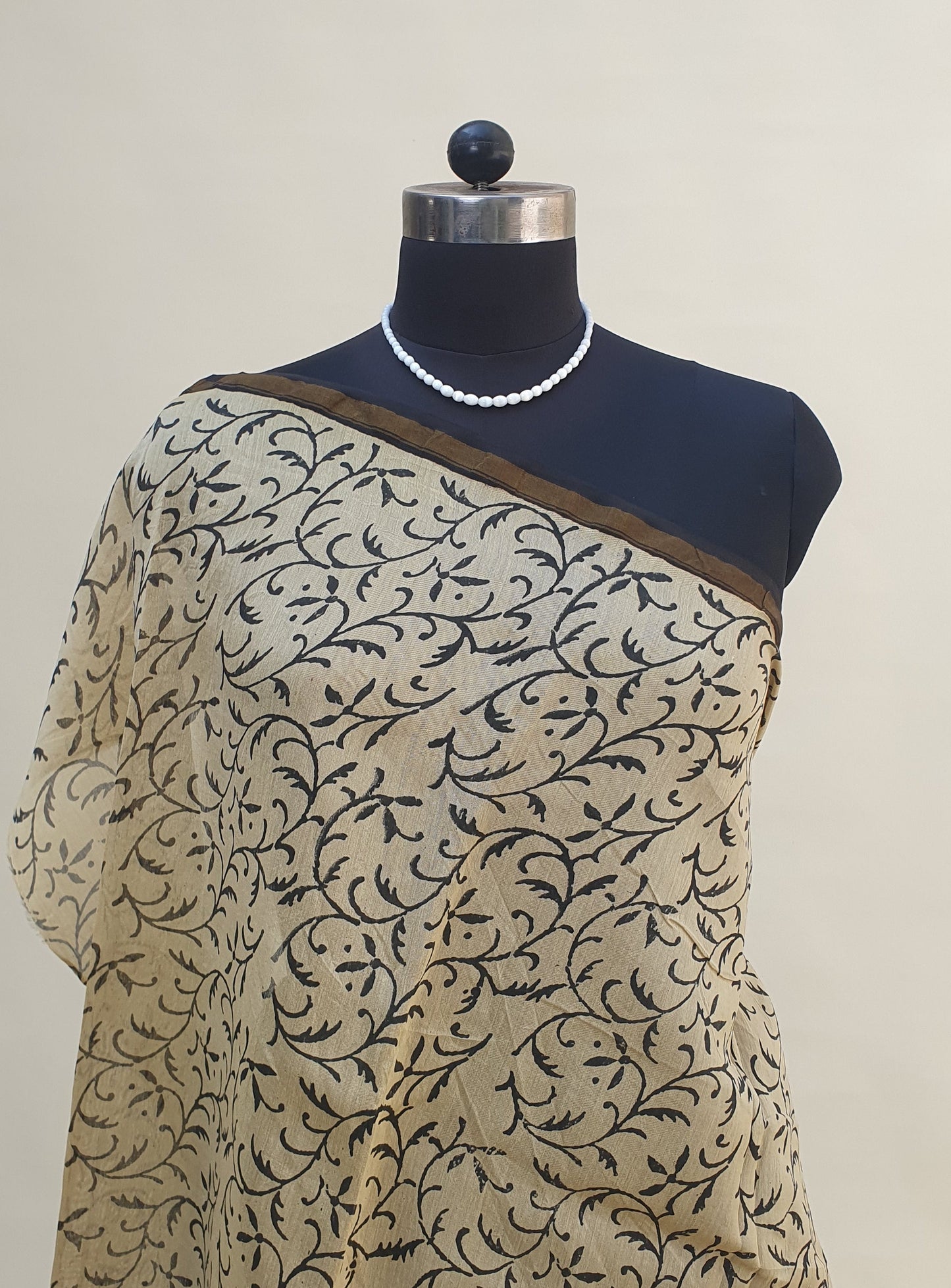 Kadamba Mustard Chanderi Saree SCCH-0026