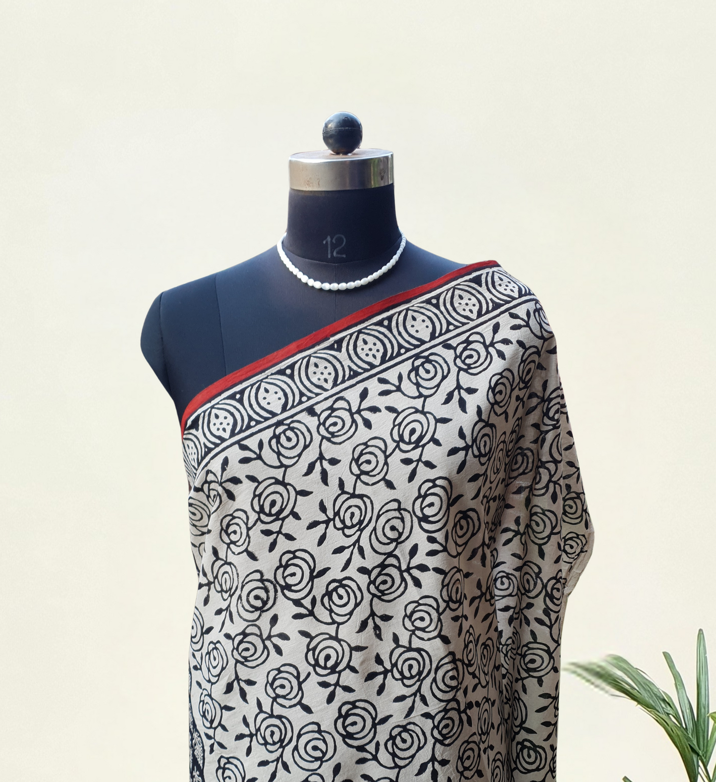 Regal Black HBP Mul Cotton Saree MCHB-0009