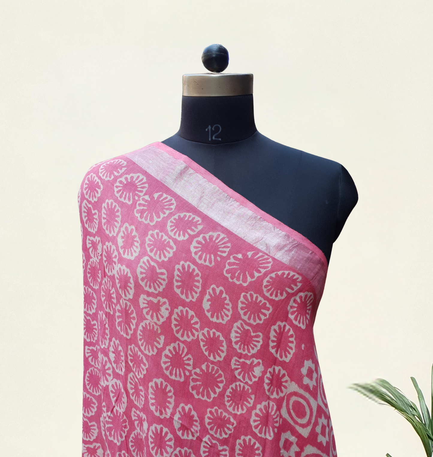 Pink HBP Linen Saree LNHB-0003