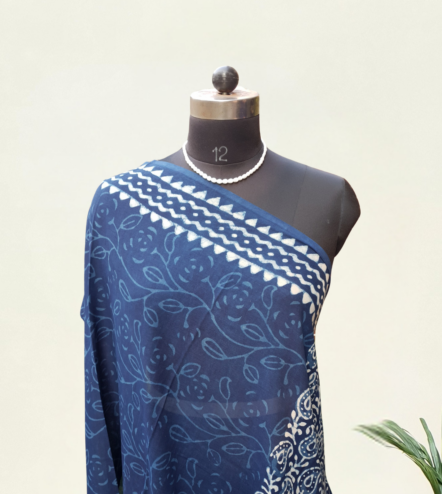 Indigo HBP Mul Cotton Saree MCHB-0011