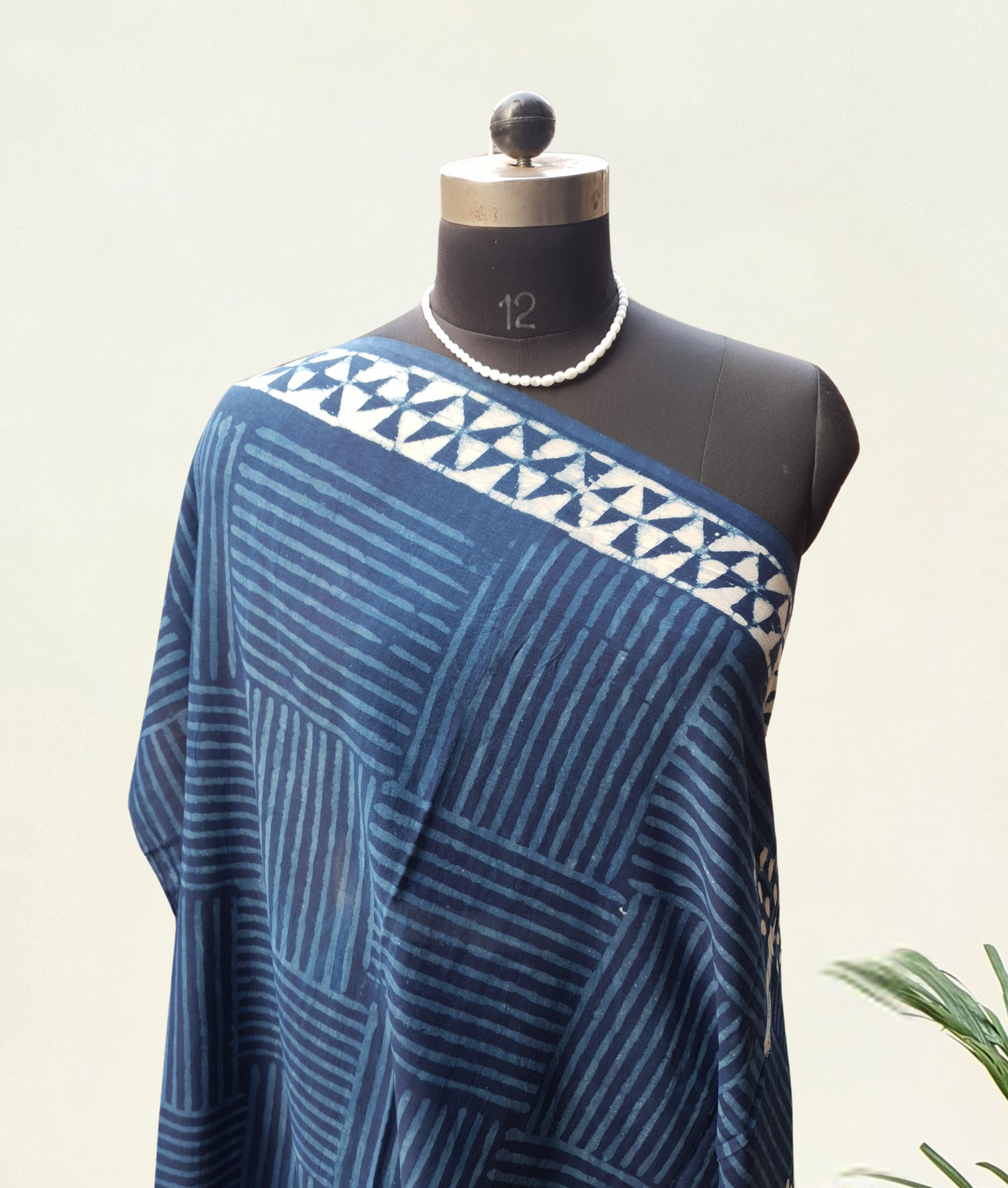 Indigo HBP Mul Cotton Saree MCHB-0015