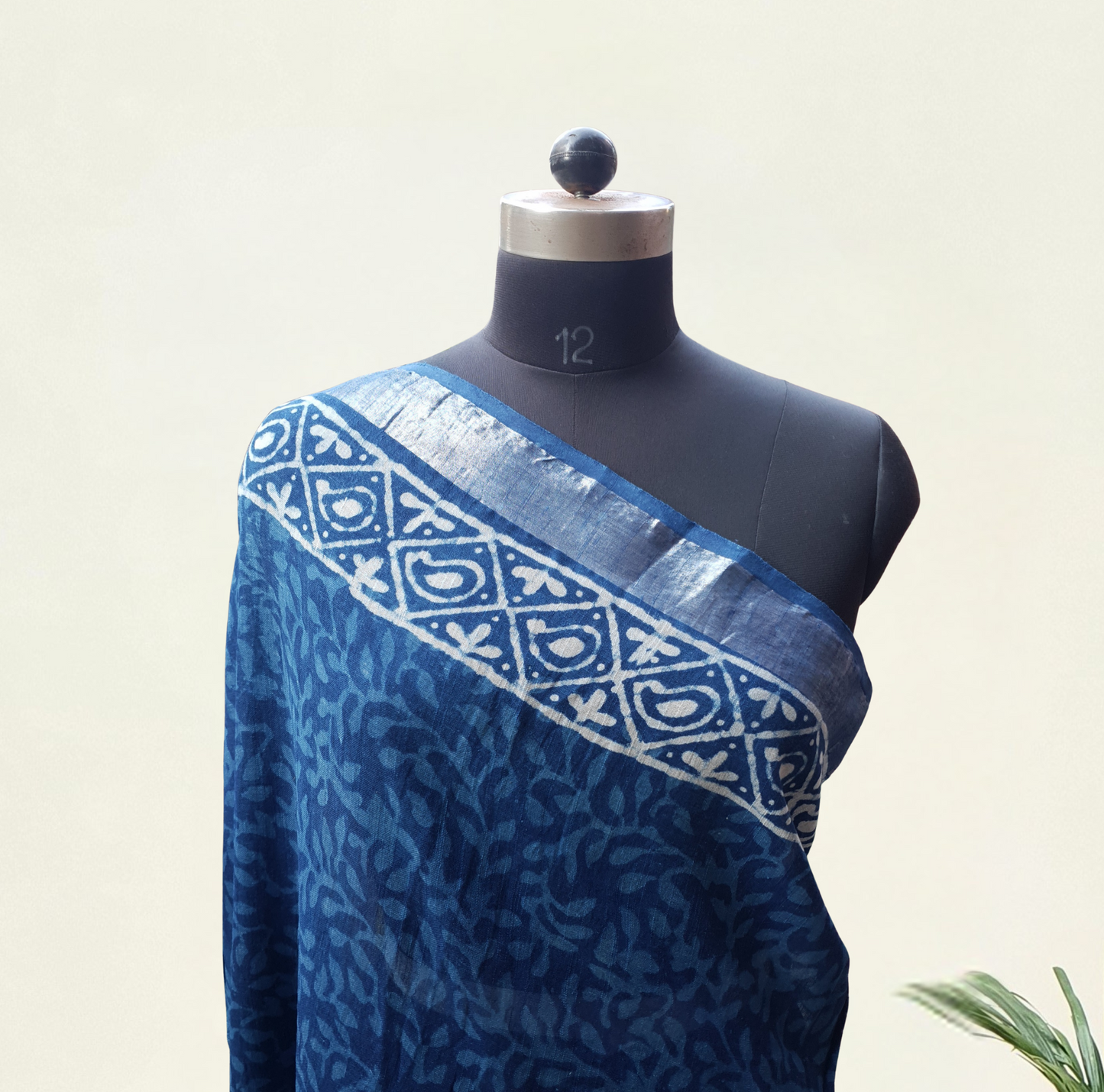 Indigo HBP Linen Saree LNHB-0006