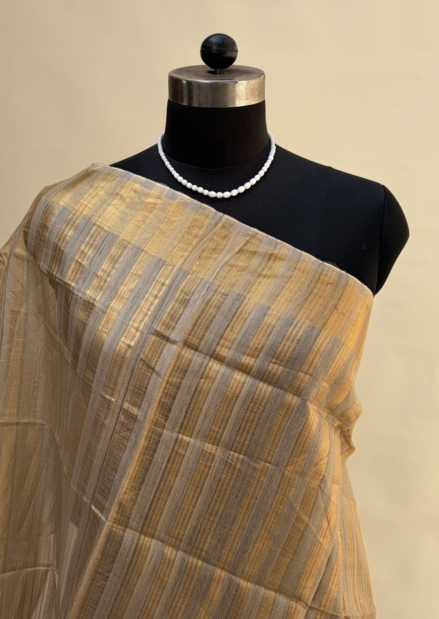 Rose Tussar Silk Saree