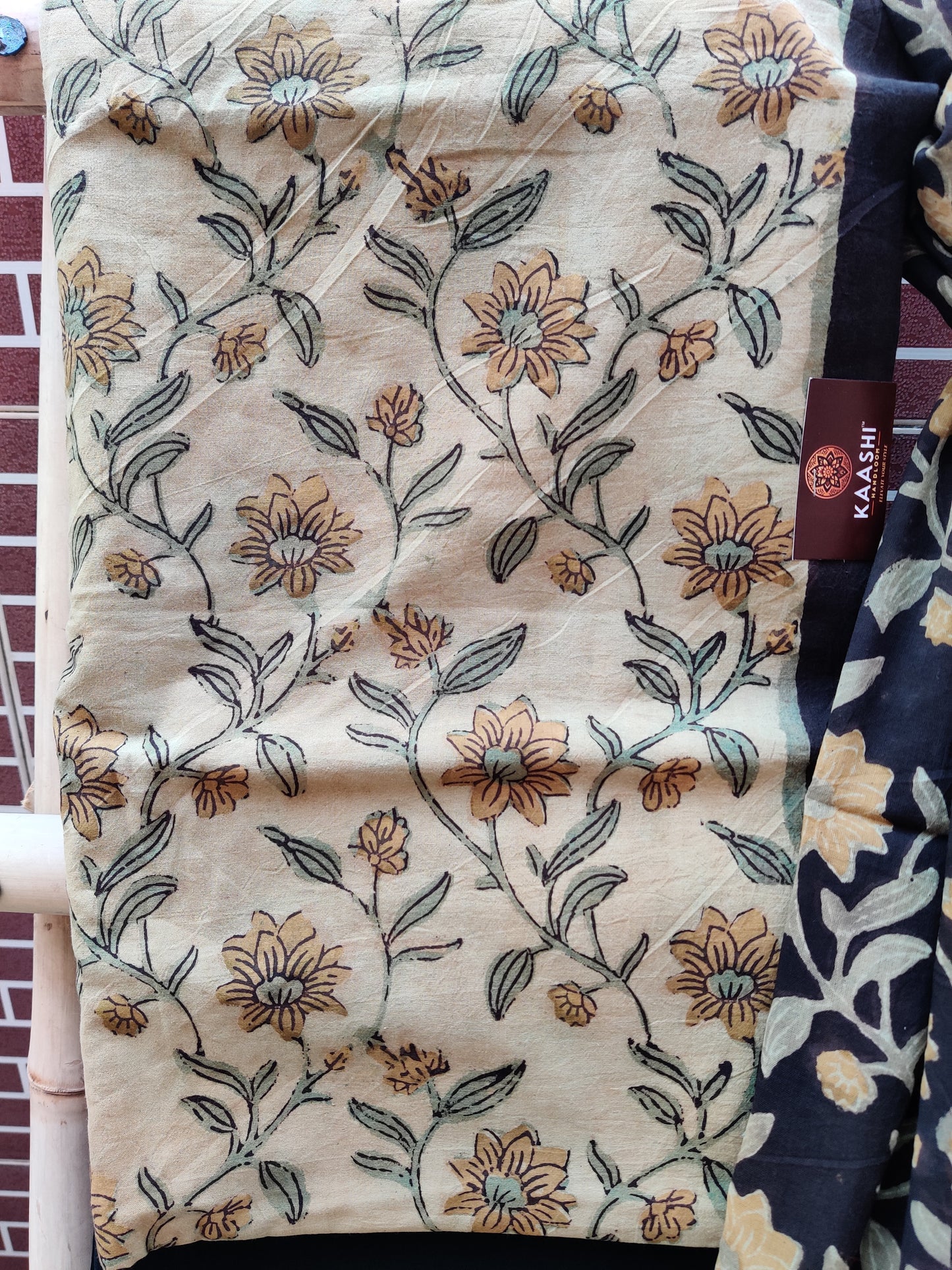 Black and Beige Ajrakh HBP Cotton Suit CMAJ-0002