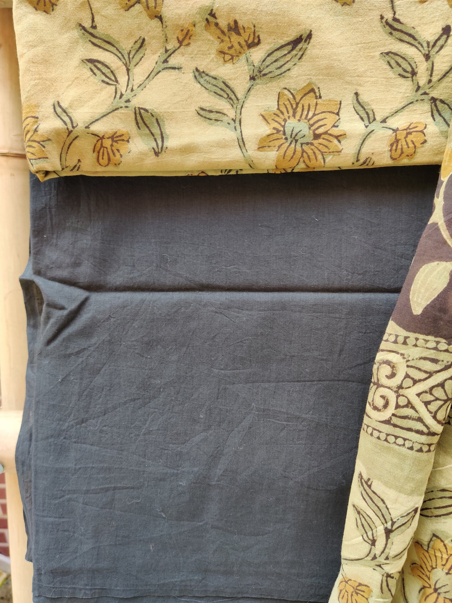 Black and Beige Ajrakh HBP Cotton Suit CMAJ-0002