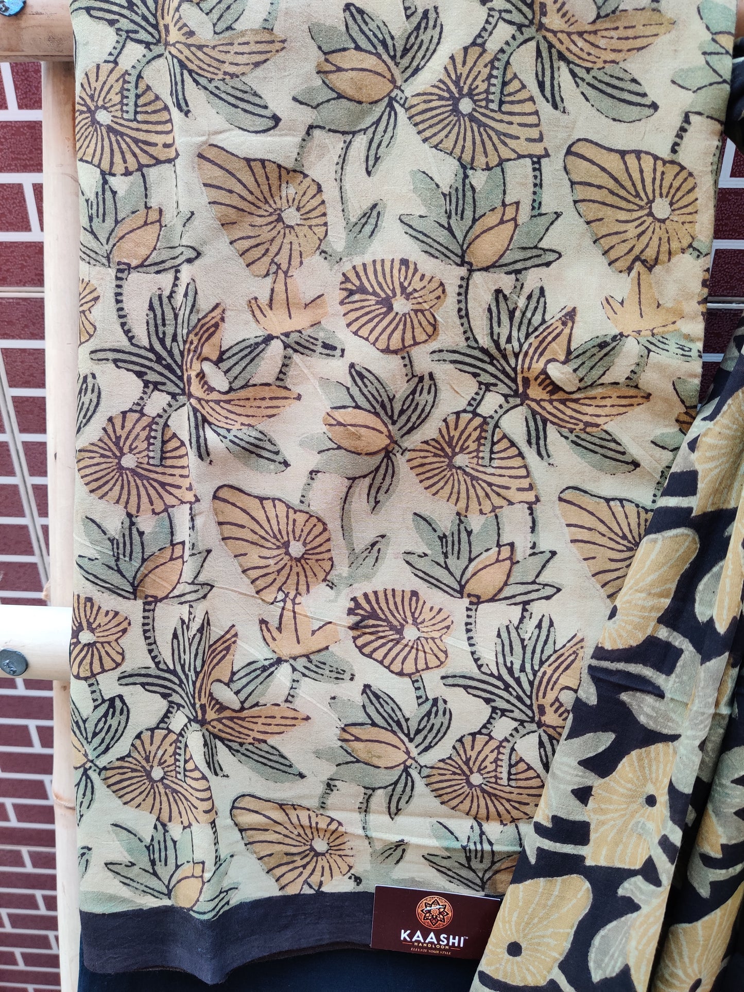 Black & Beige Ajrakh HBP Cotton Suit CMAJ-0001