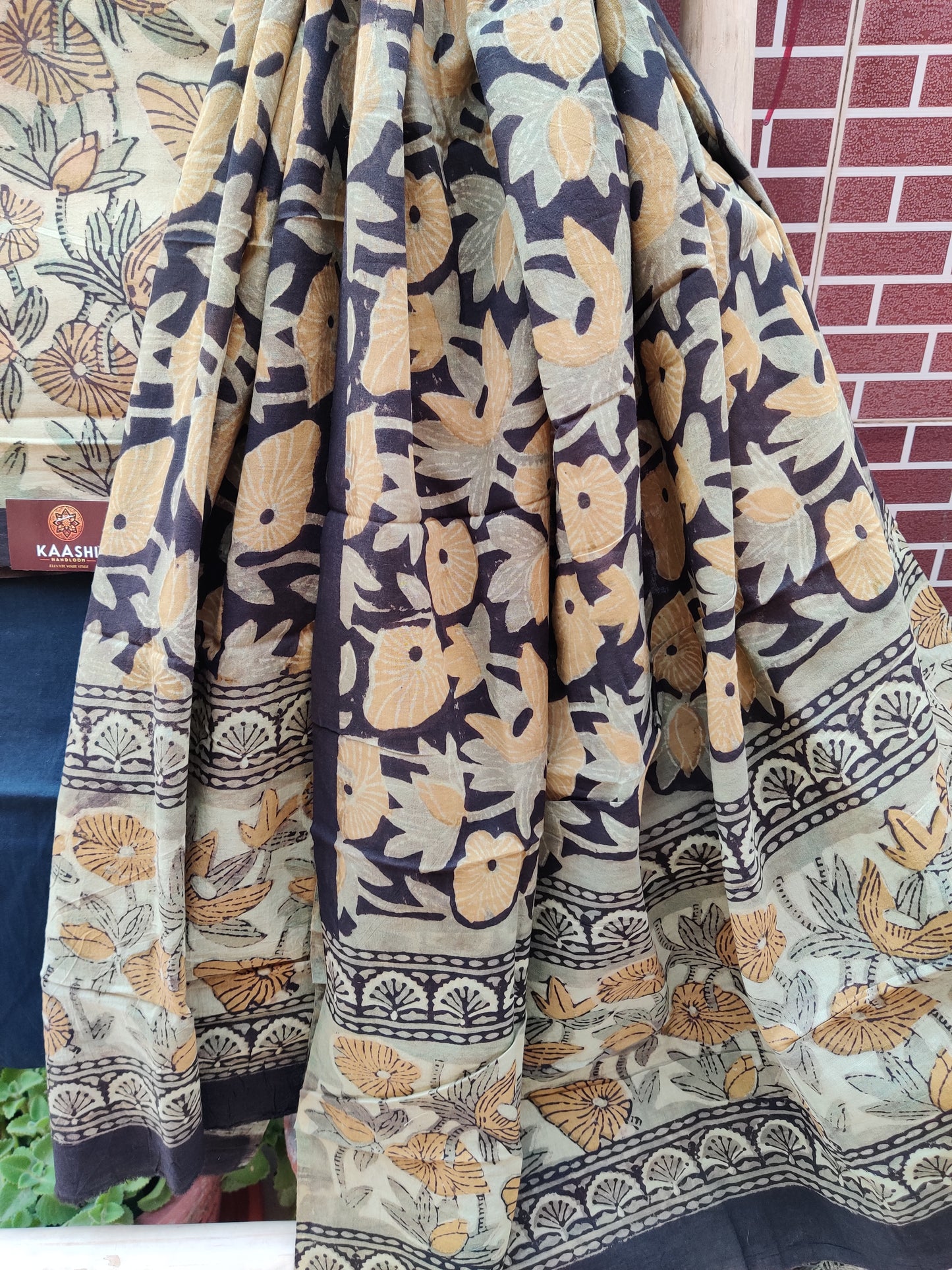 Black & Beige Ajrakh HBP Cotton Suit CMAJ-0001