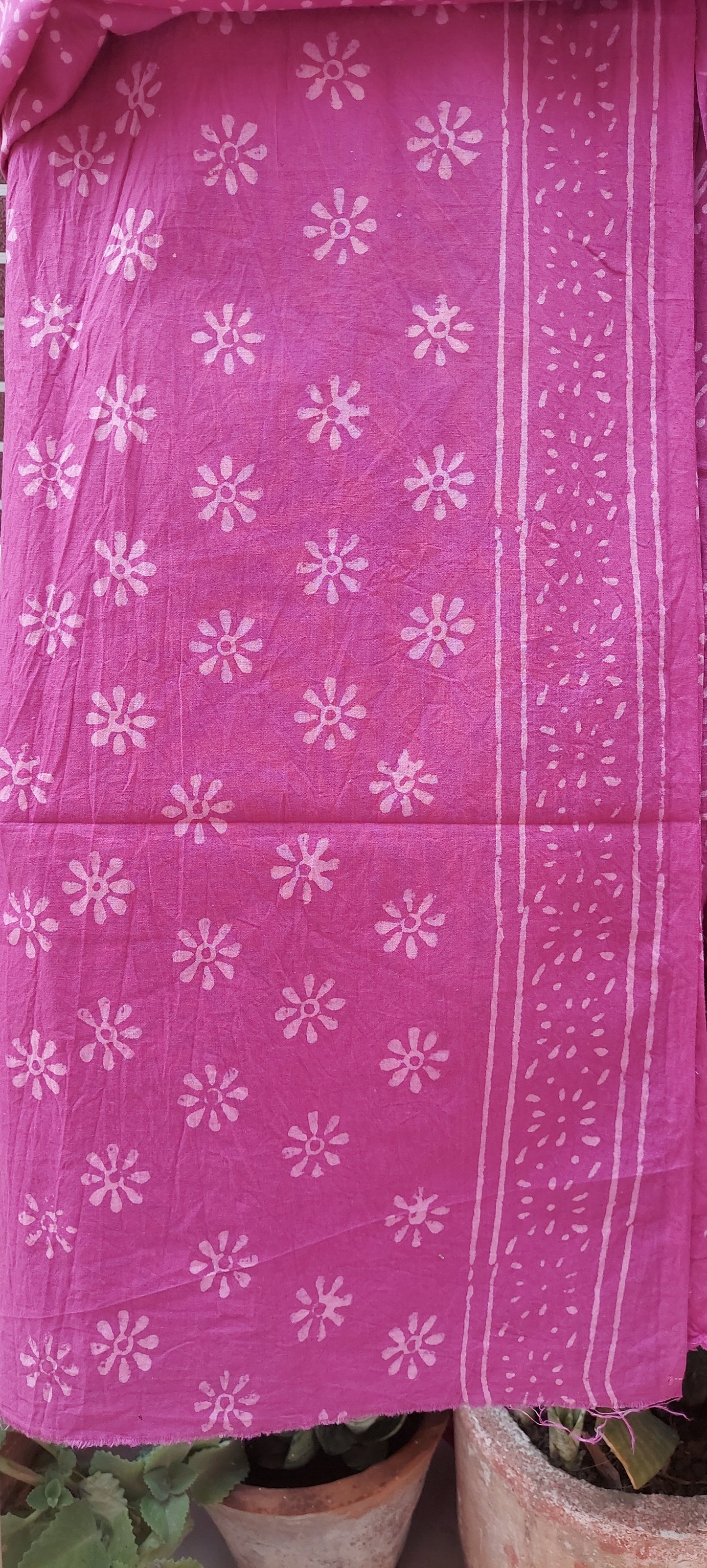 Magenta HBP Cotton Suit with Mul Dupatta CMHB-0012