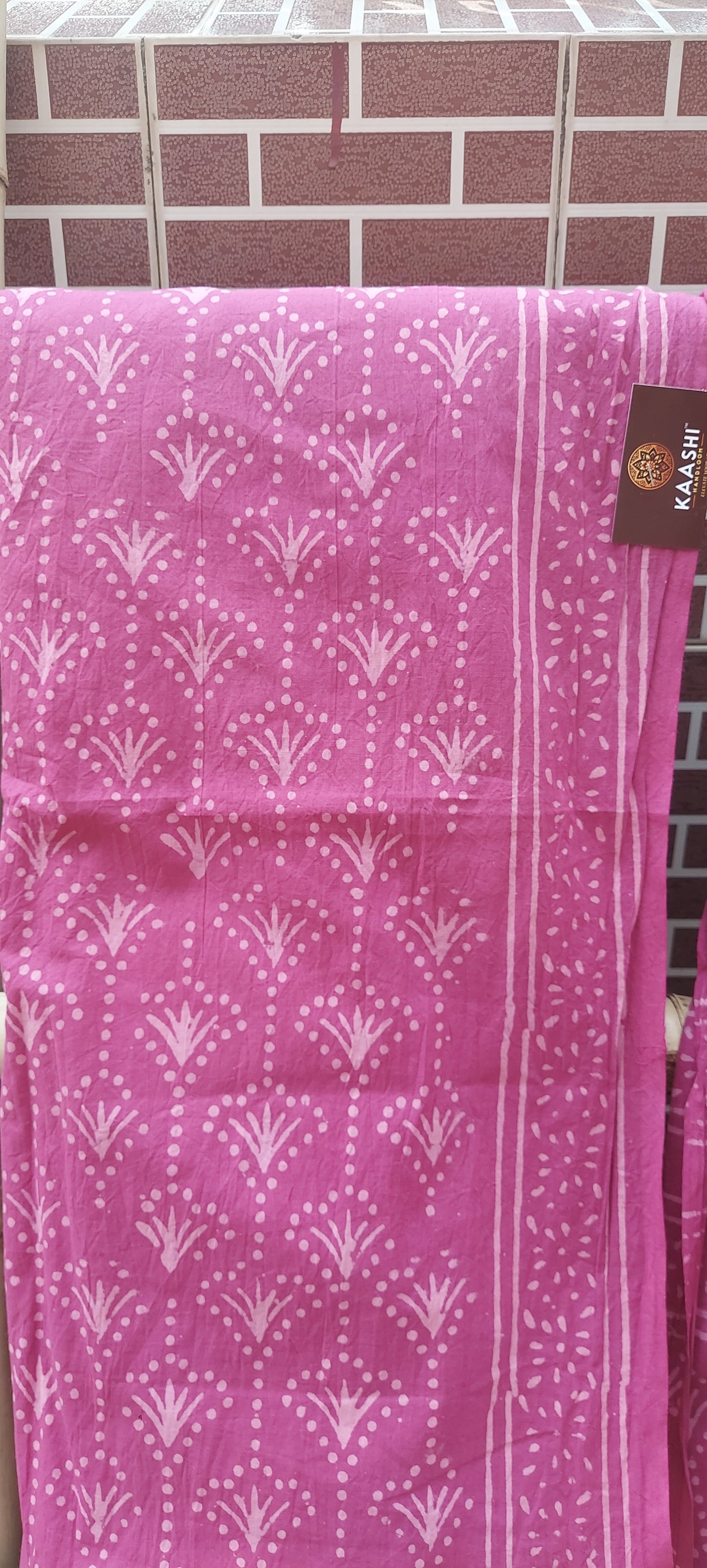 Magenta HBP Cotton Suit with Mul Dupatta CMHB-0012