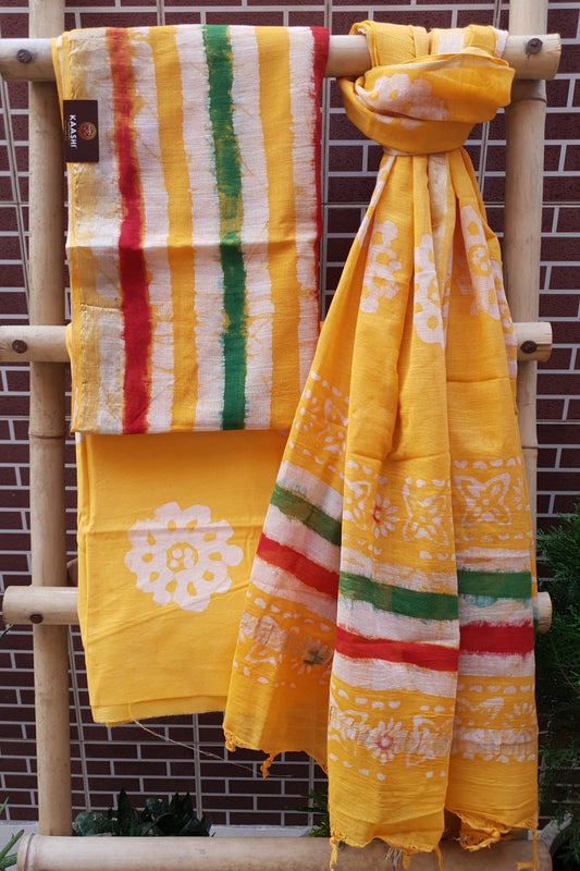 Yellow HBP Linen Suit LLHB-0007