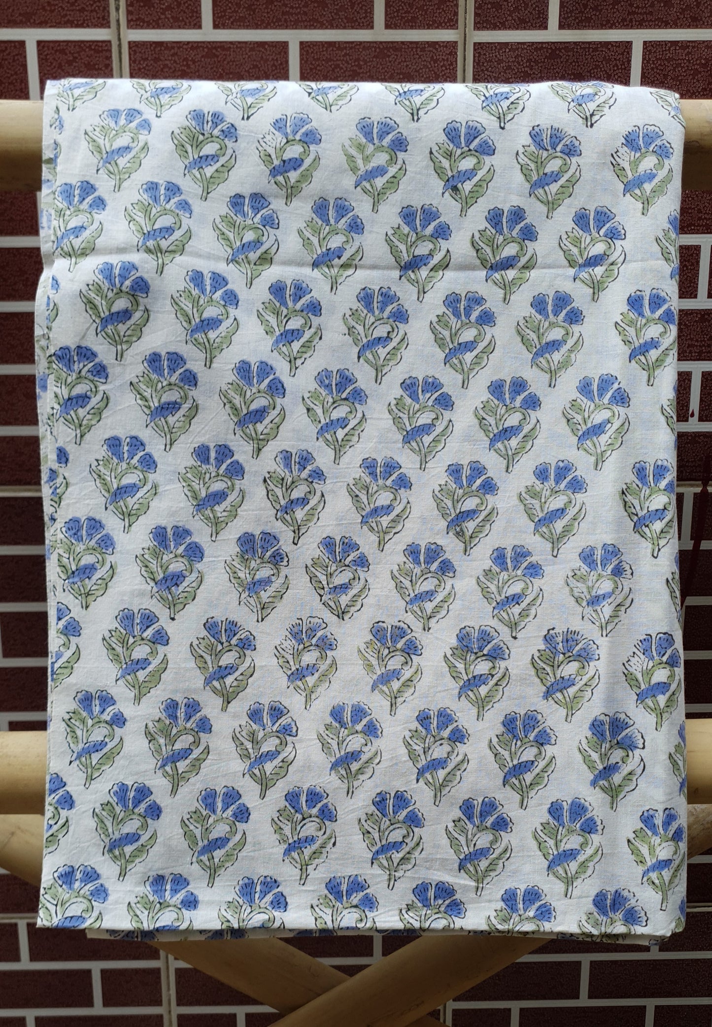 Yellow & Blue HBP Cotton Suit with Kota Doria Dupatta CKHB-0002