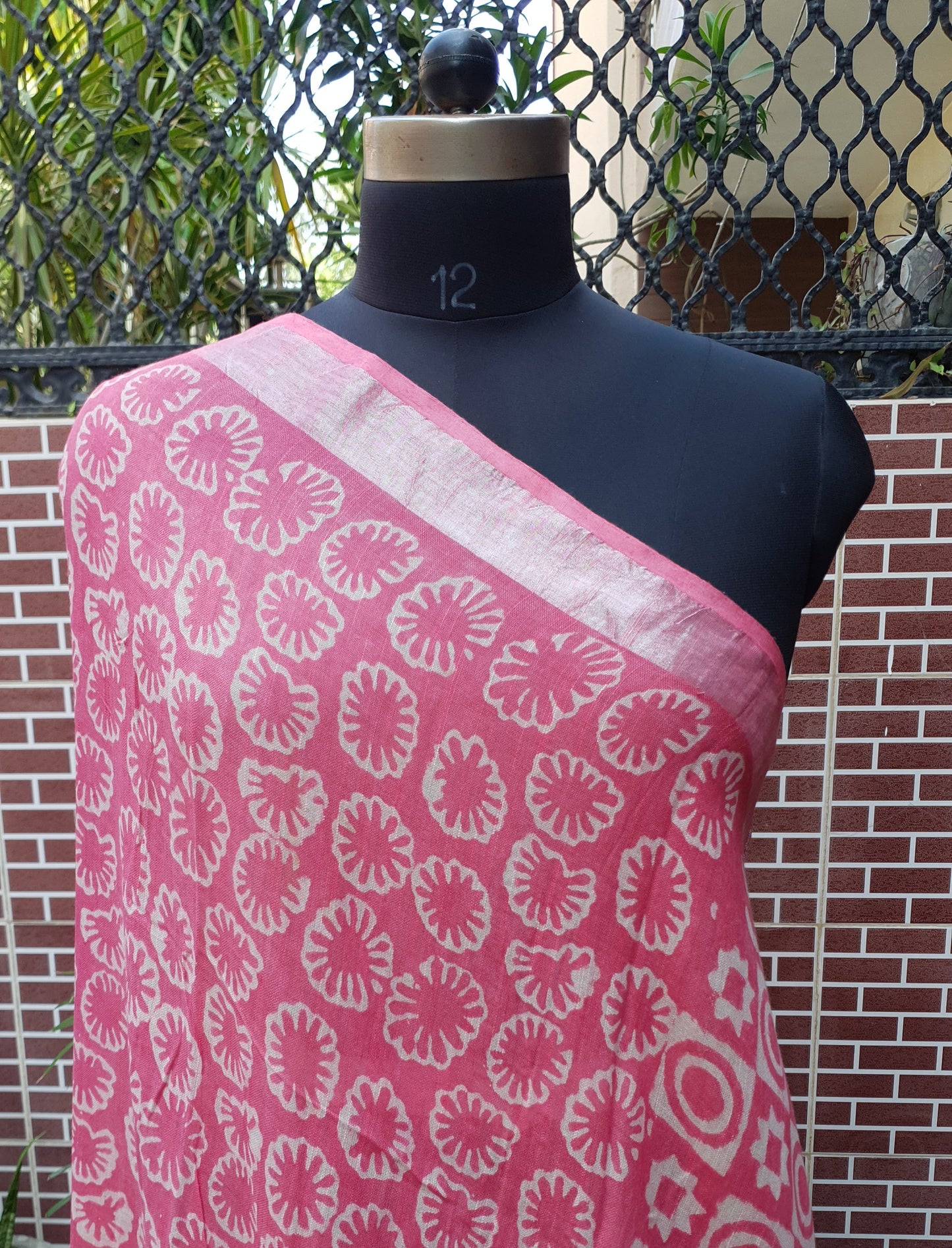 Pink HBP Linen Saree LNHB-0003