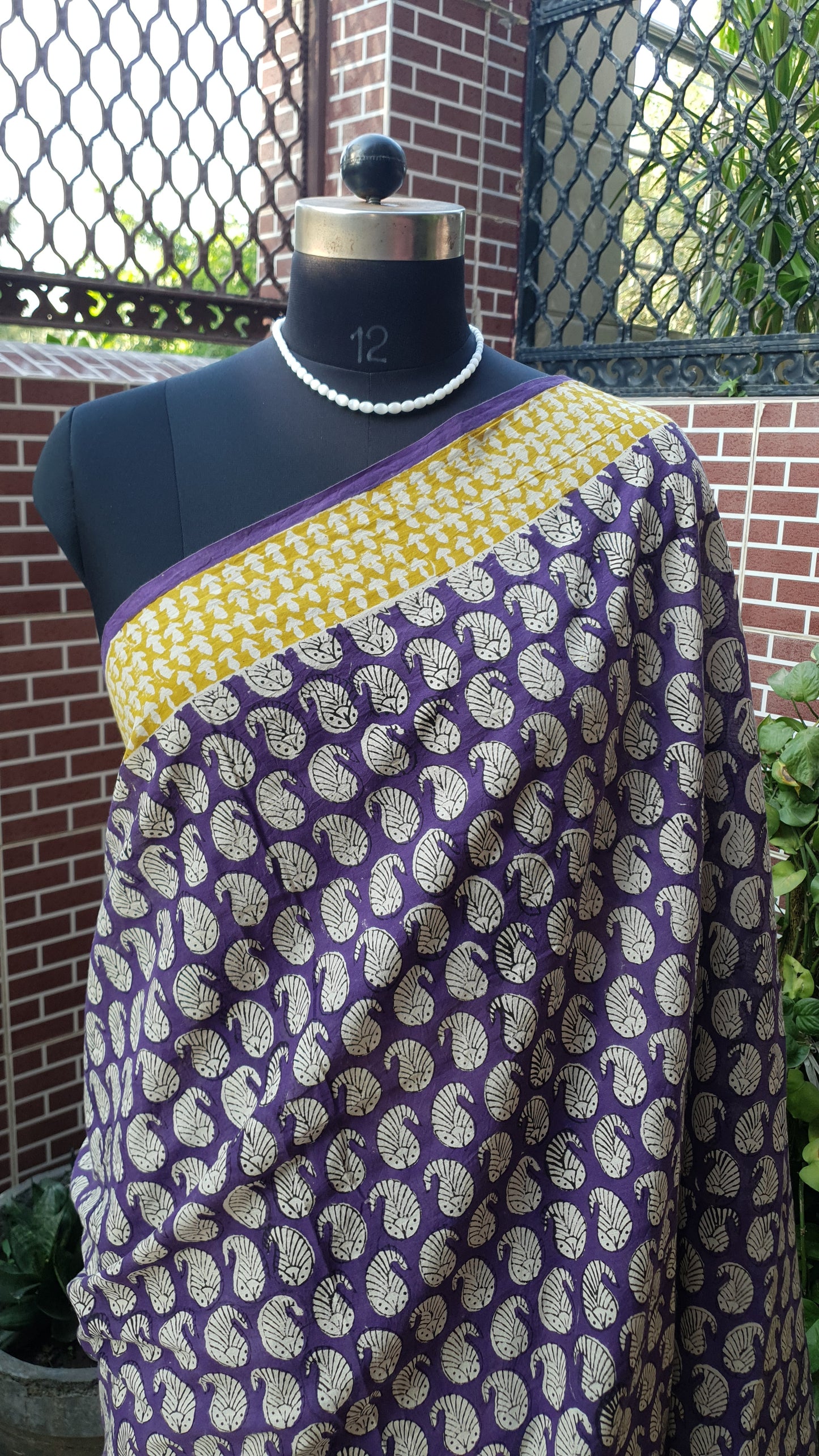 Purple HBP Mul Cotton Saree MCHB-0004