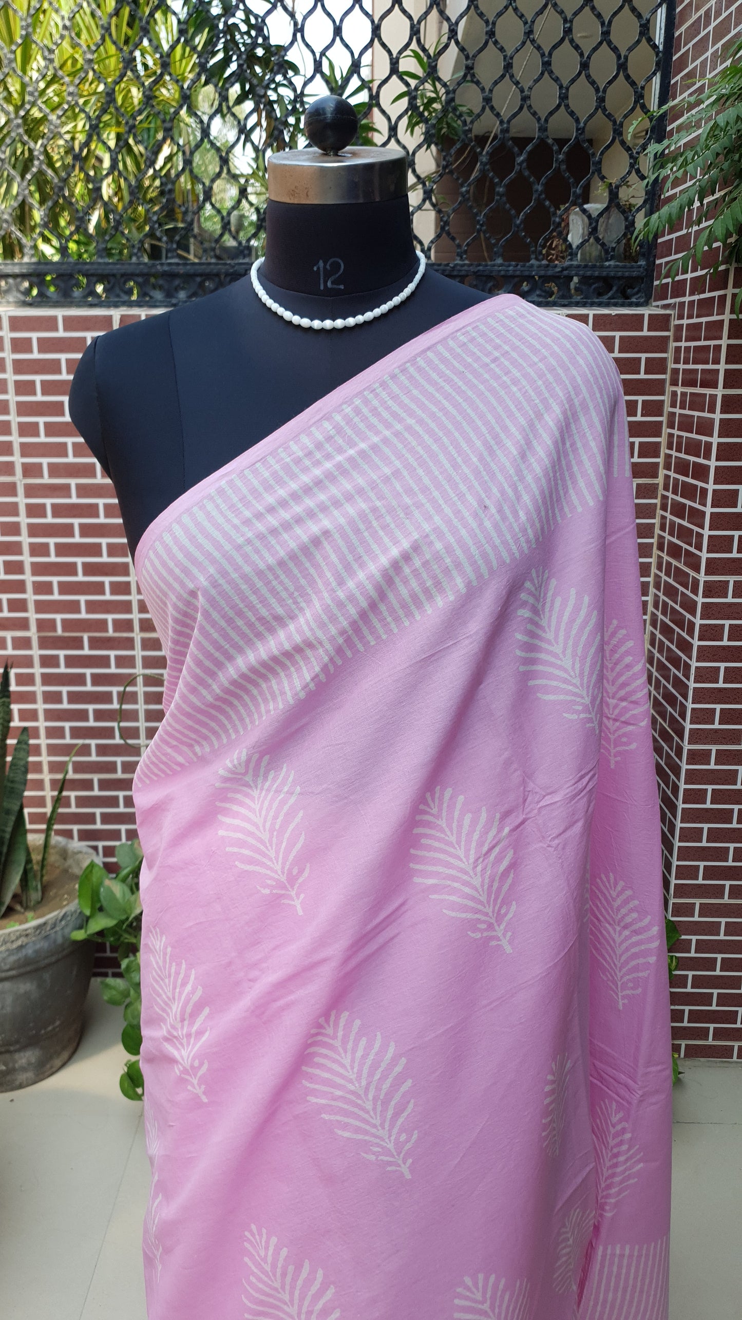 Pink HBP Mul Cotton Saree MCHB-0005