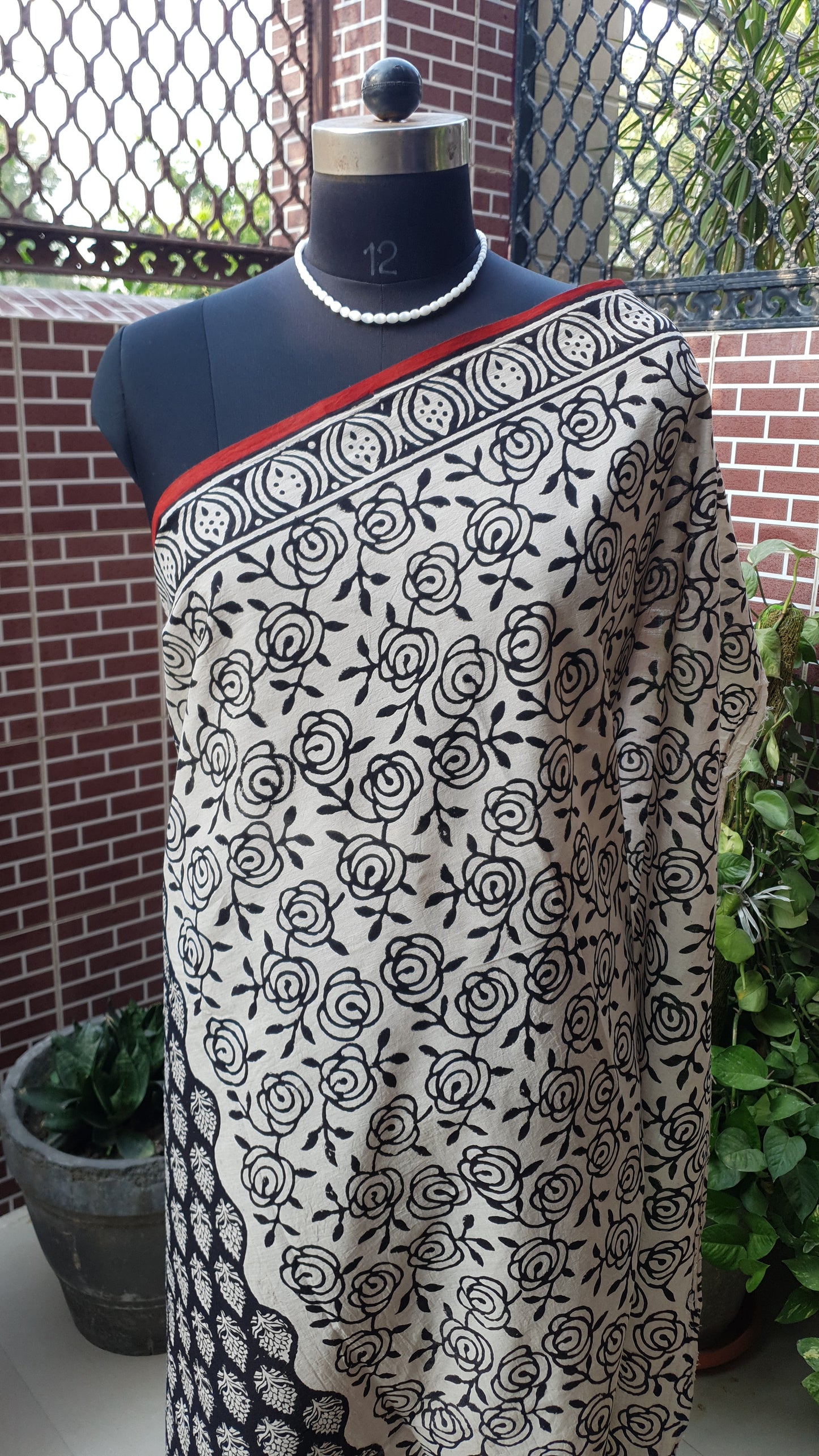 Regal Black HBP Mul Cotton Saree MCHB-0009