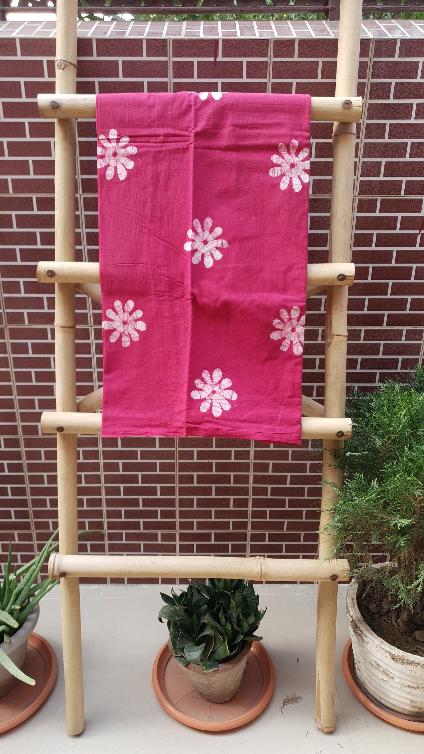 Daisy Magenta HBP Cotton Suit with Linen Dupatta CLHB-0009