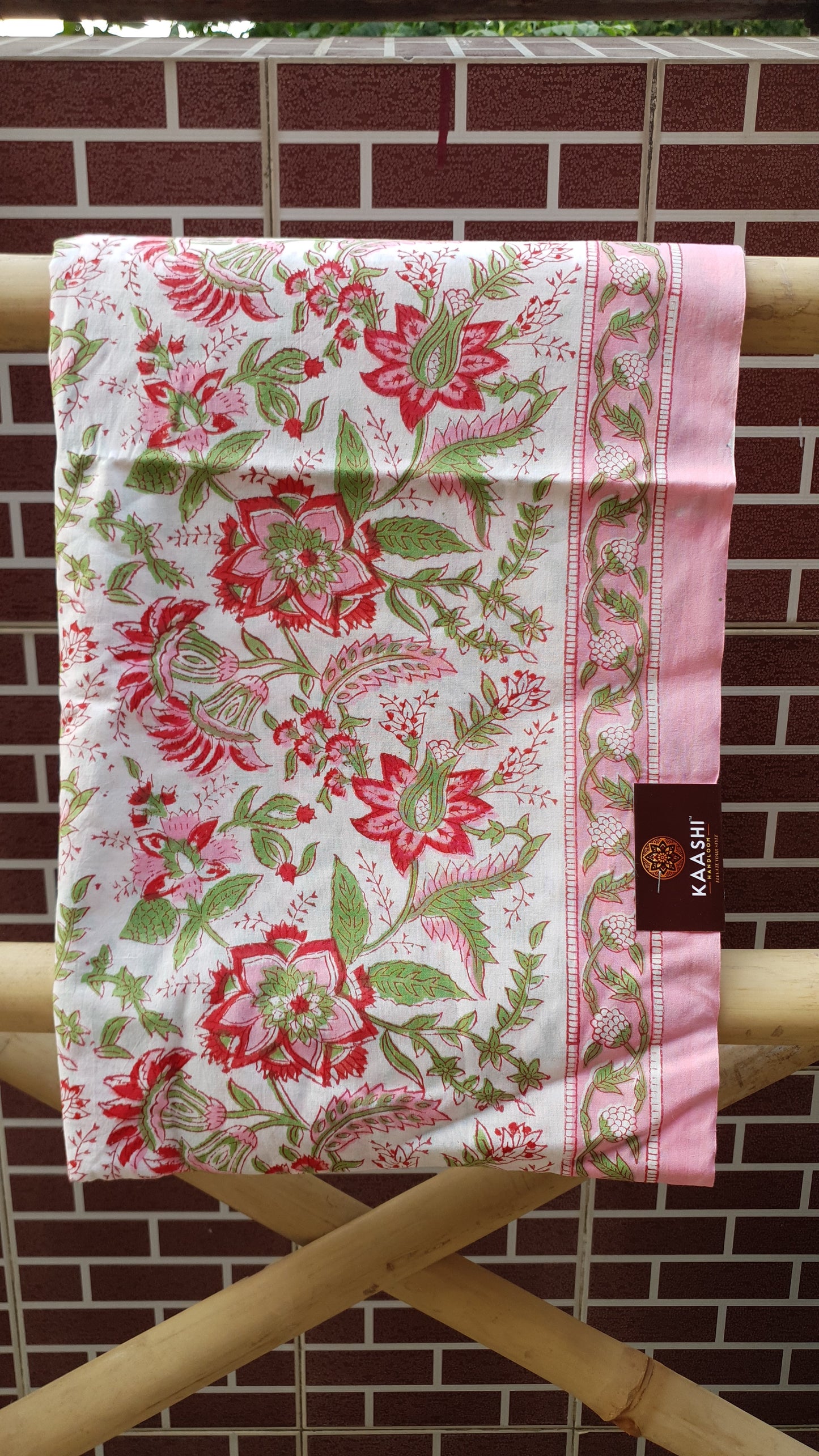 Pink & Green HBP Cotton Suit with Mul Dupatta CMHB-0016