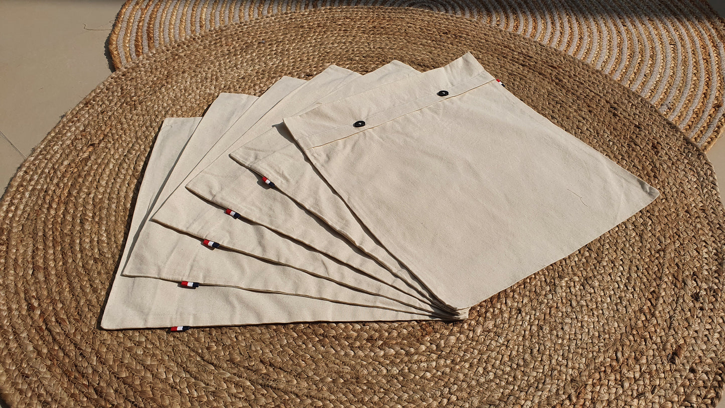 Saree/Suit Storage Sleeve with Button (Non-Dyed)