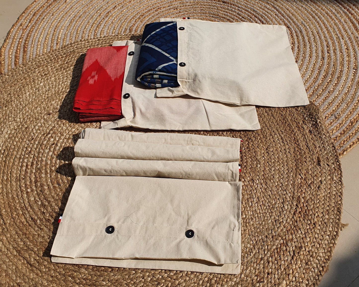 Saree/Suit Storage Sleeve with Button (Non-Dyed)