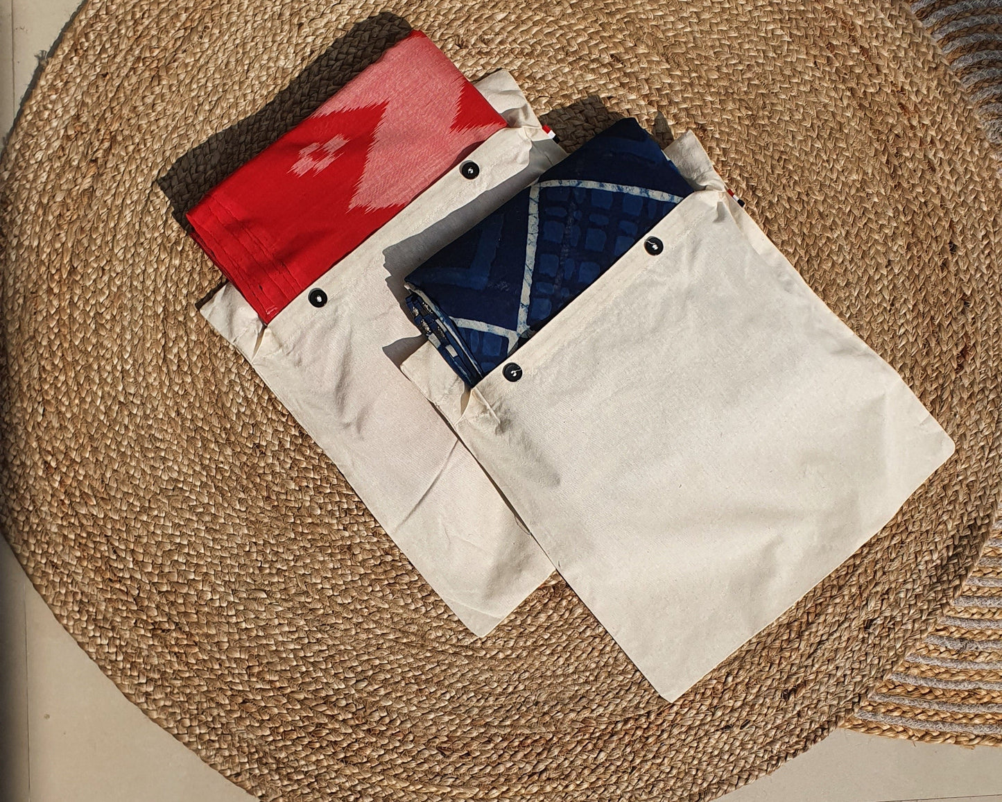 Saree/Suit Storage Sleeve with Button (Non-Dyed)