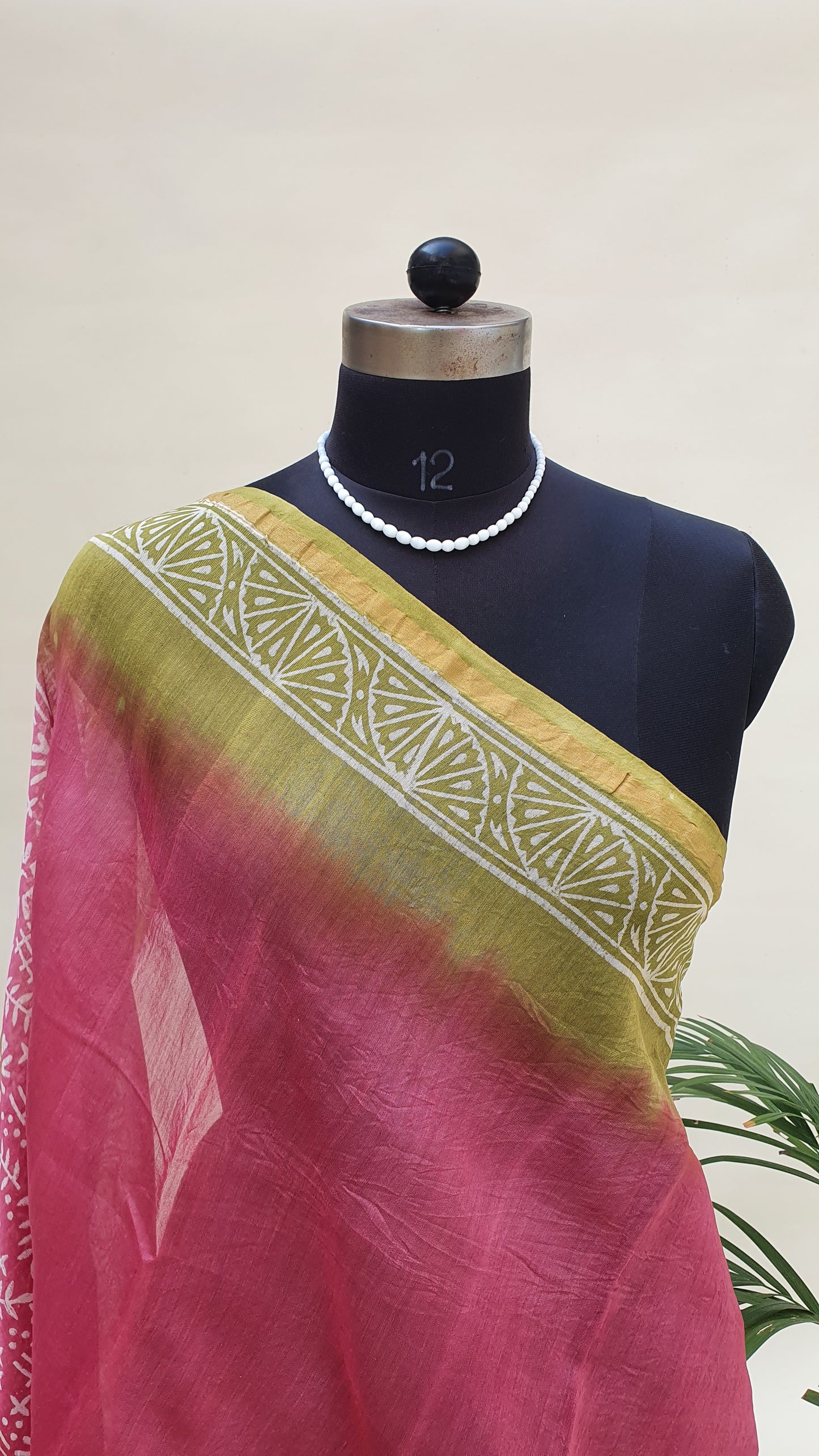 Lotus Pink Chanderi Saree SCCH-0015