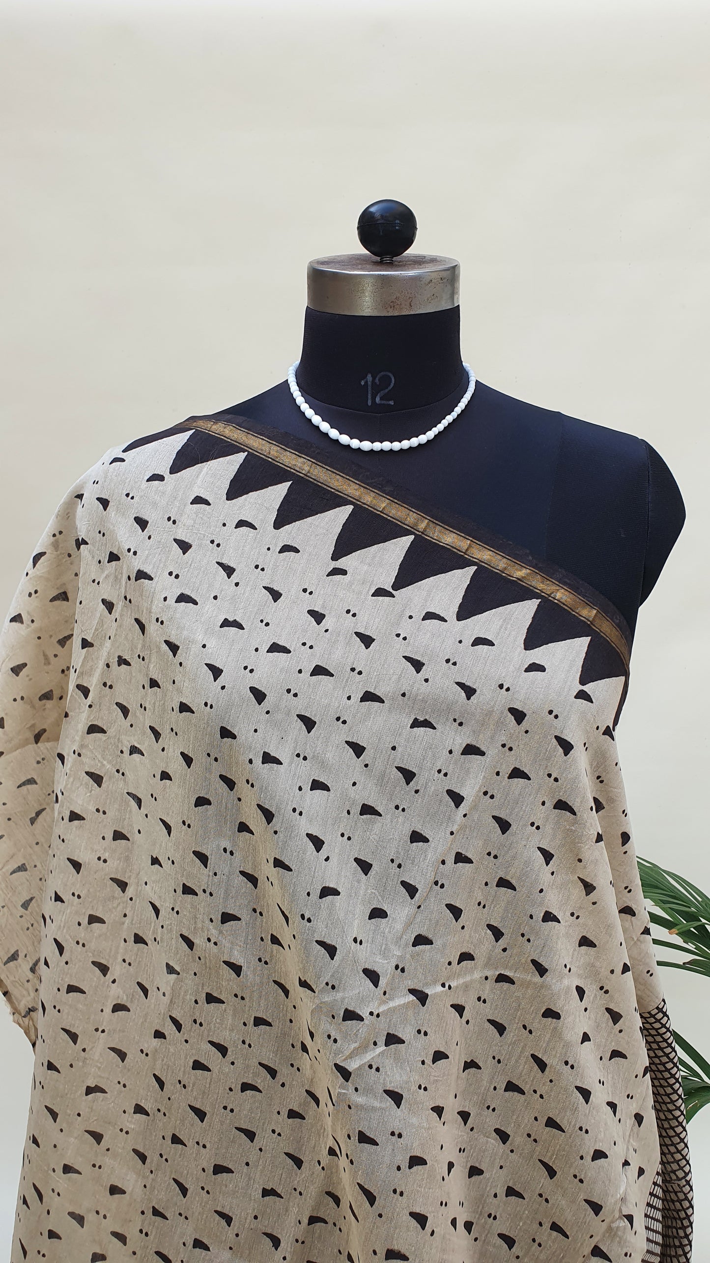 BnB Temple Border Chanderi Saree SCCH-0013