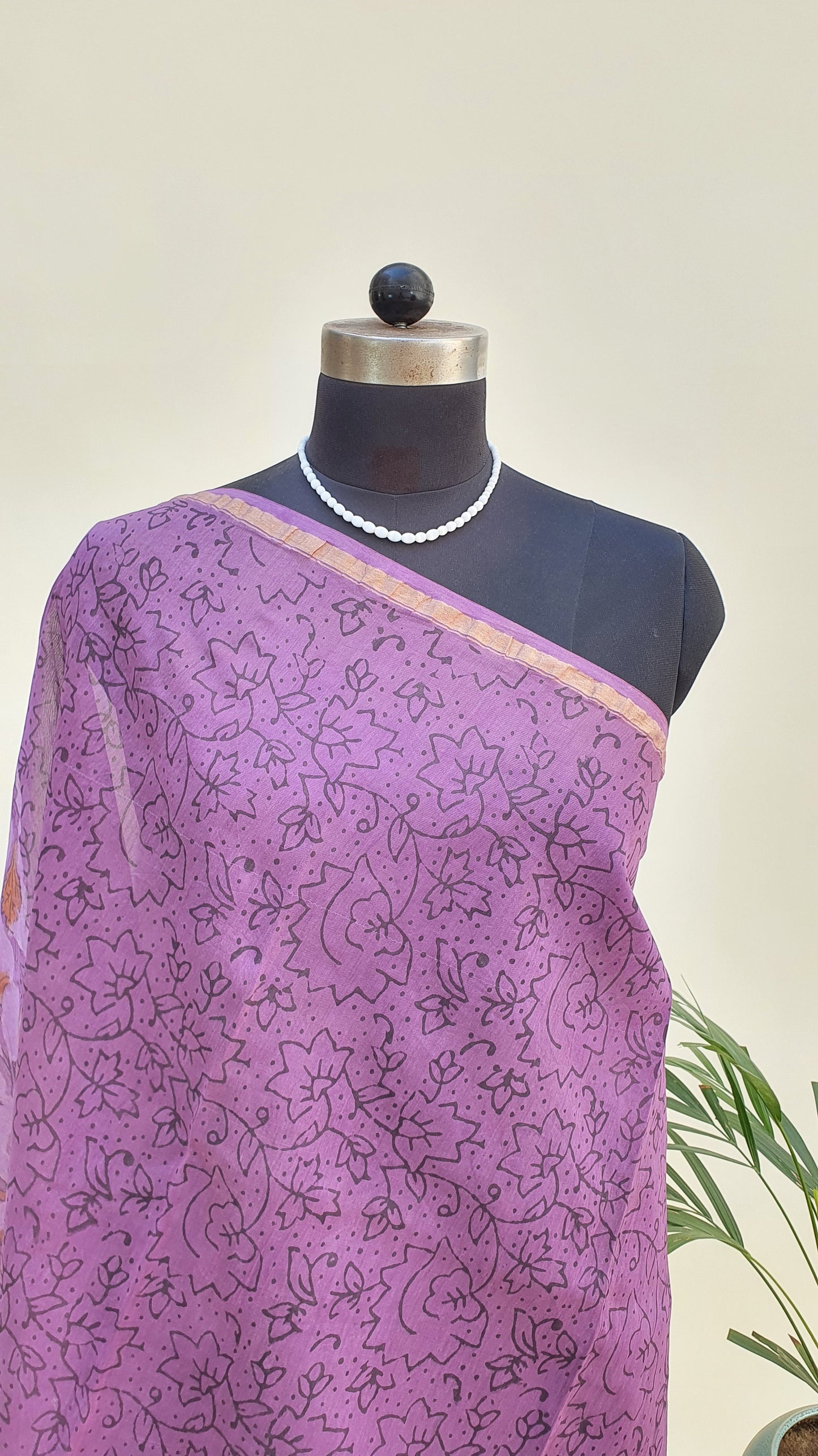 Mauve Chanderi Saree SCCH-0017
